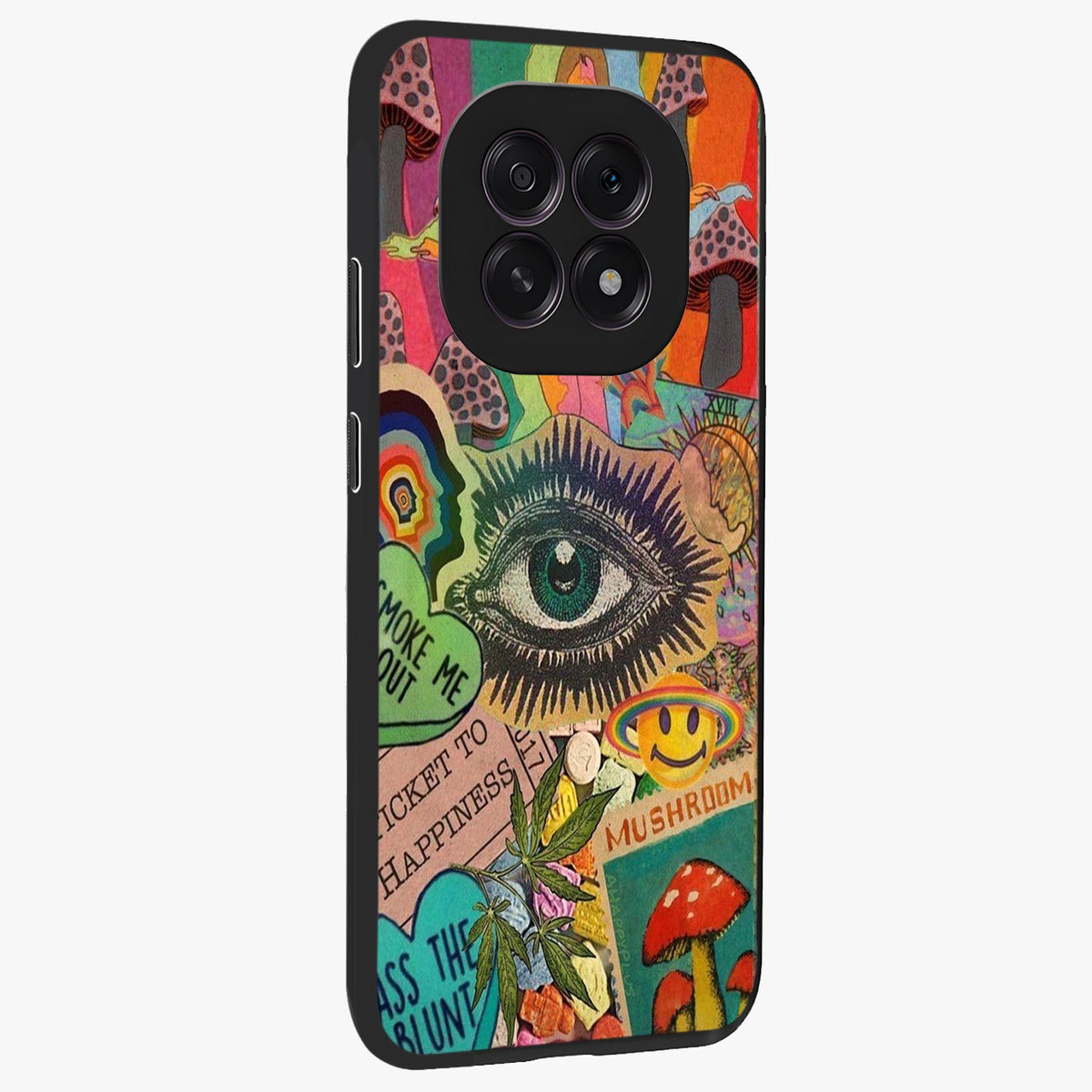 Mystic Eye Wonderland Glass Case upright view showcasing symbolic eye artwork with mysterious fantasy theme.
