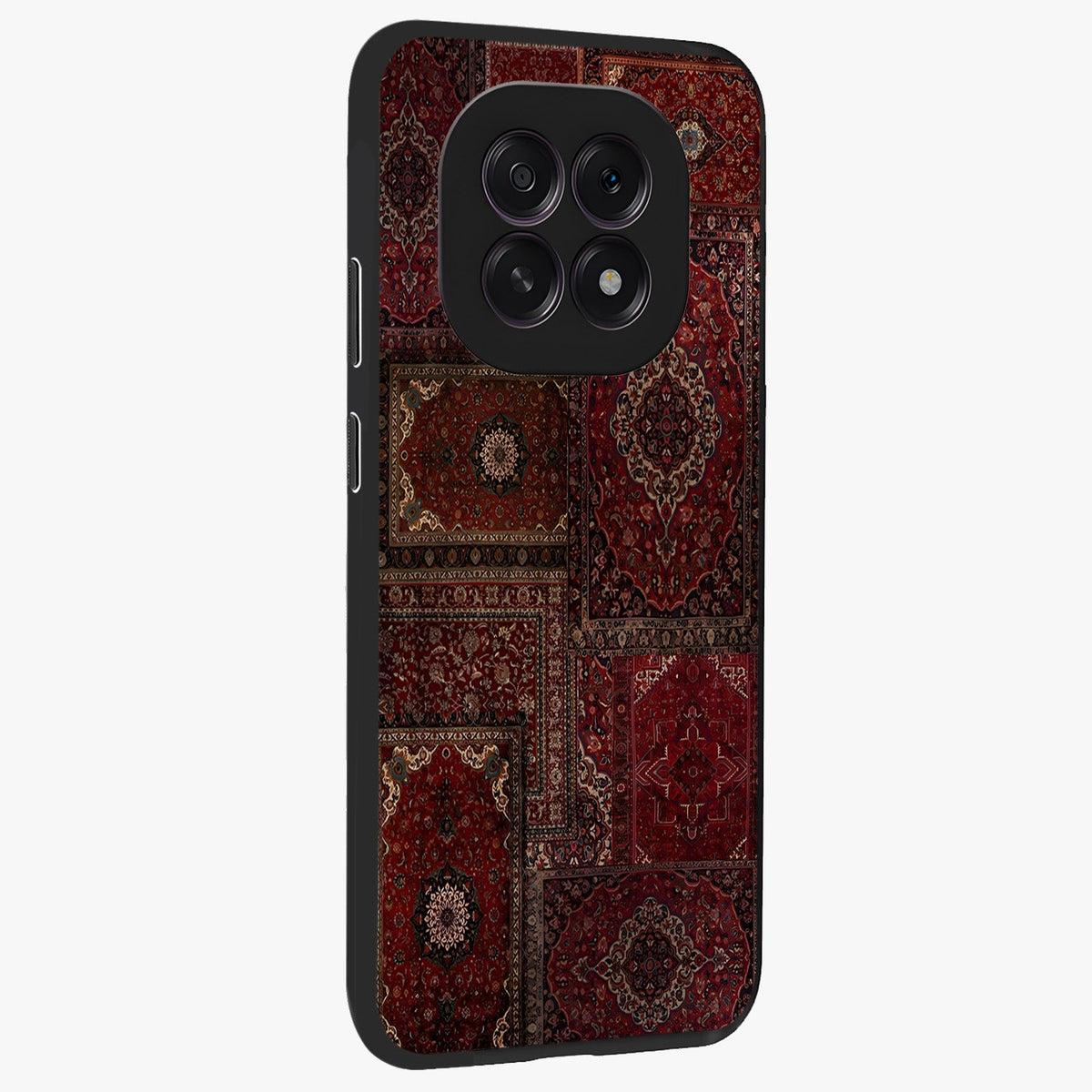 Persian Velvet Tale Glass Case upright view showcasing elegant Persian artwork with classic heritage theme.