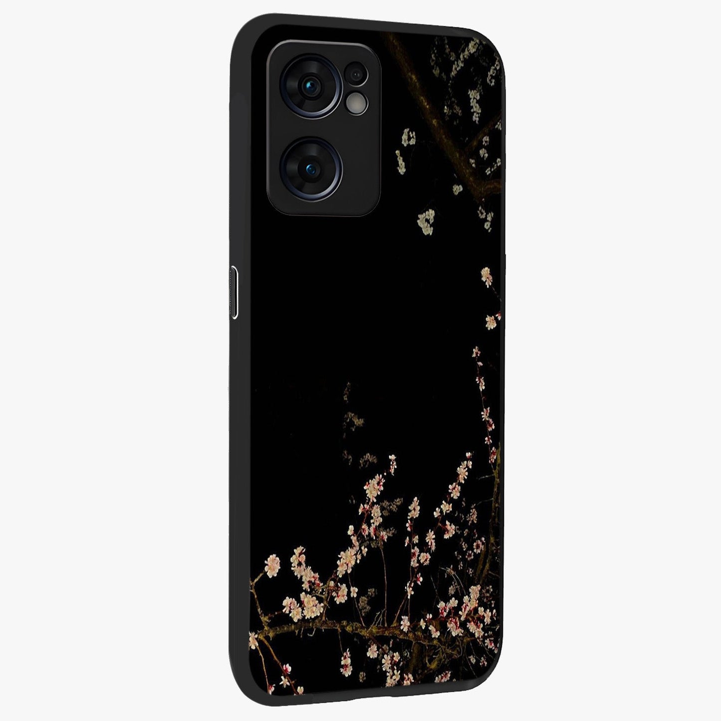 Petal Moon Light With Custom Name Glass Case upright view showcasing elegant floral moon artwork with personalized aesthetic.