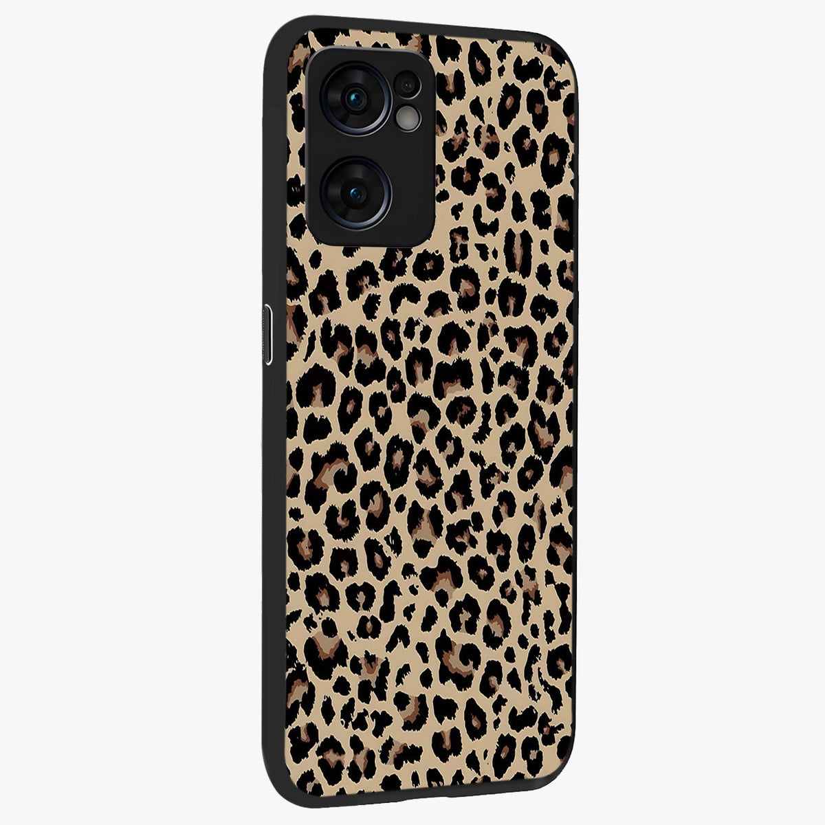 Savage Chic Pattern Glass Case upright view showcasing trendy decorative artwork with edgy fashion theme.