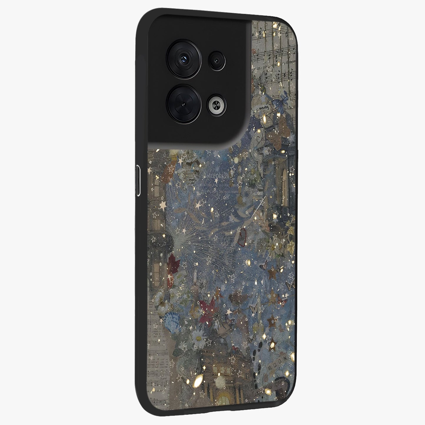 Aesthetic Astrolophia Glass Case upright view showcasing soft aesthetic theme with stylish modern look.