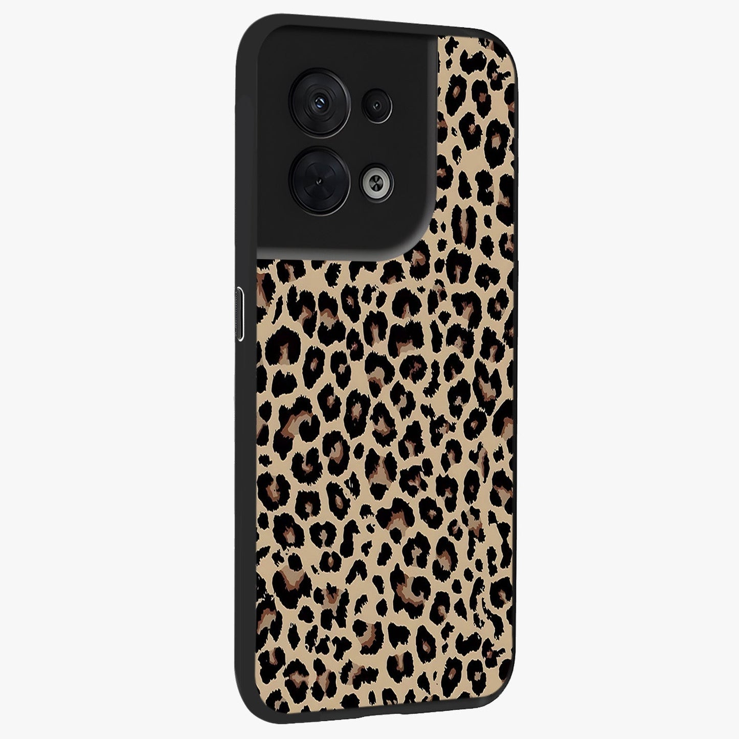 Savage Chic Pattern Glass Case upright view showcasing trendy decorative artwork with edgy fashion theme.