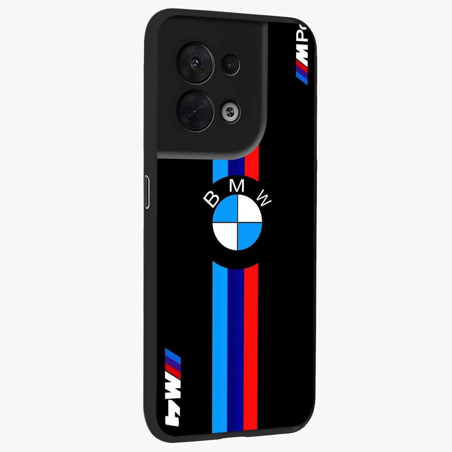 Turbo BMW Beast Glass Case upright view showcasing powerful car artwork with modern motorsport theme.