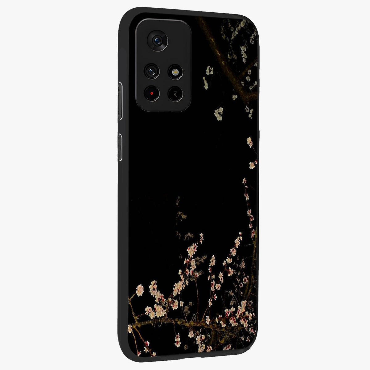 Petal Moon Light With Custom Name Glass Case upright view showcasing elegant floral moon artwork with personalized aesthetic.