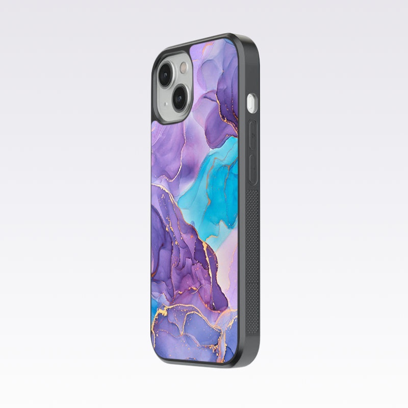 Amazing Marble Pattern With Golden Veins Glass Case