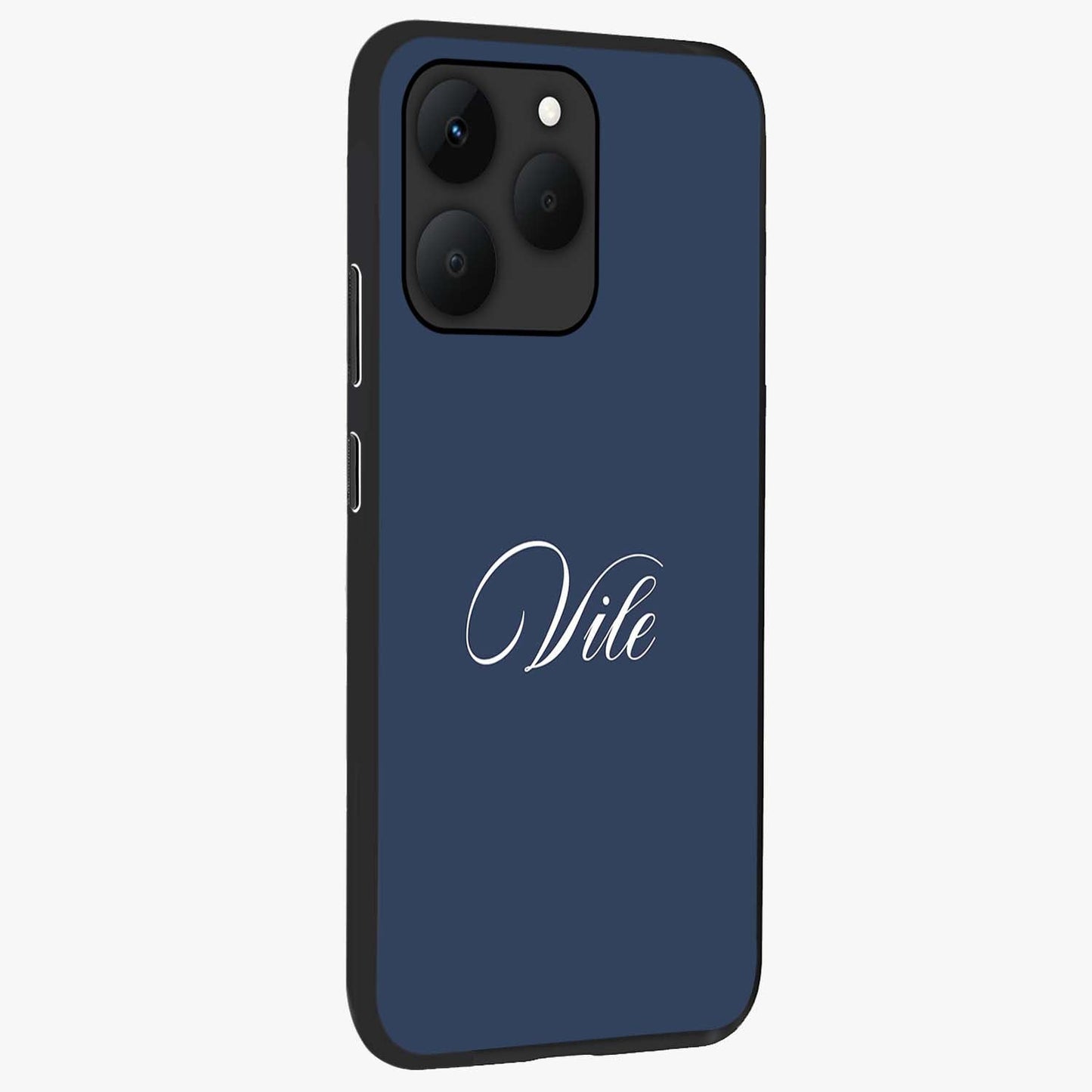 Blue Vintage Floral Pattern Glass Case displayed in angled mockup highlighting classic blue floral pattern and retro aesthetic design.