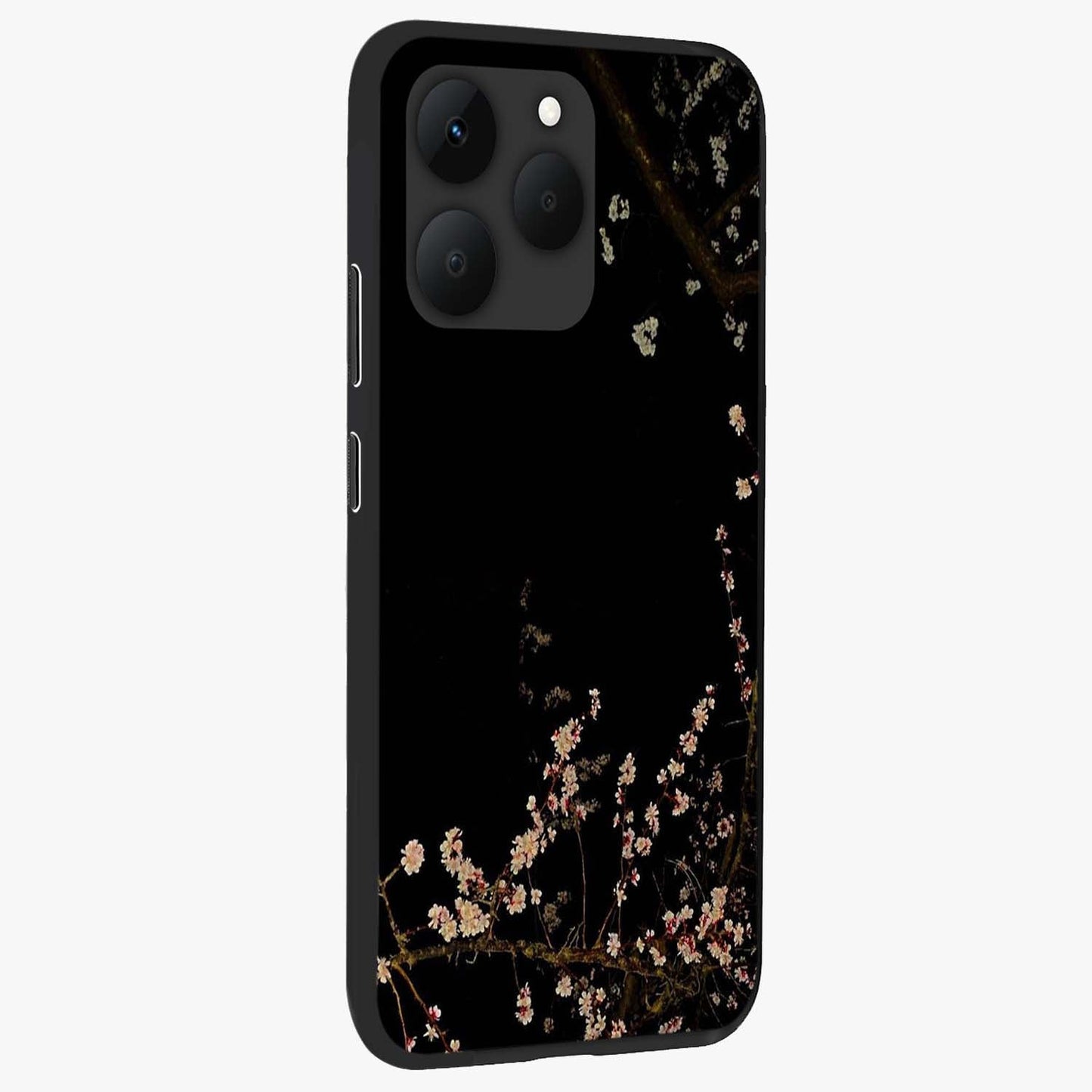 Petal Moon Light With Custom Name Glass Case upright view showcasing elegant floral moon artwork with personalized aesthetic.