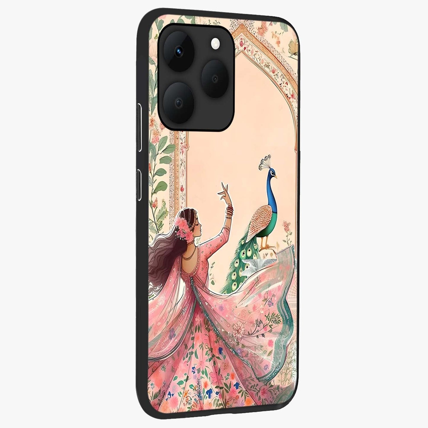 Royal Grace Muse Glass Case upright view showcasing stylish artistic artwork with sophisticated royal theme.