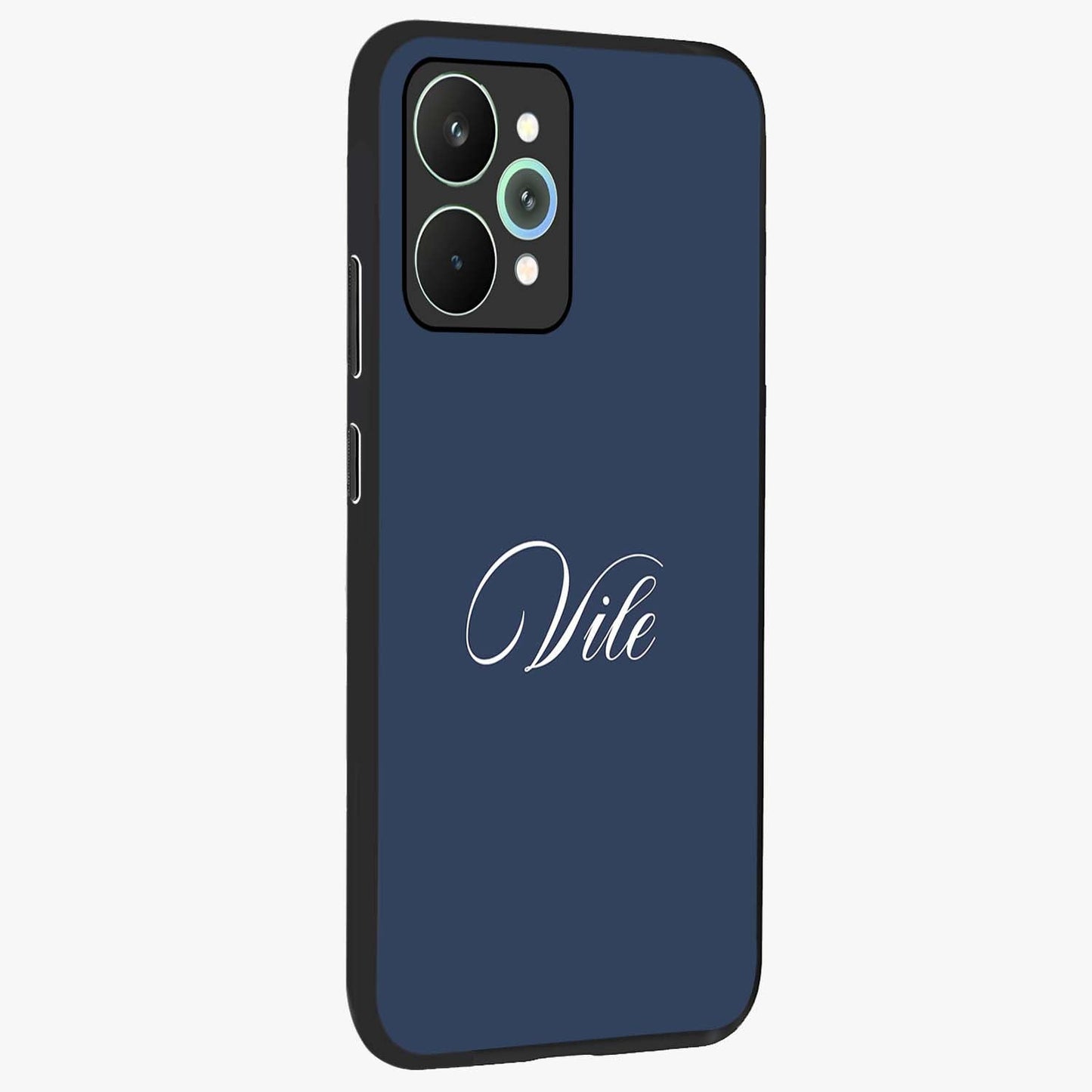 Blue Vintage Floral Pattern Glass Case displayed in angled mockup highlighting classic blue floral pattern and retro aesthetic design.
