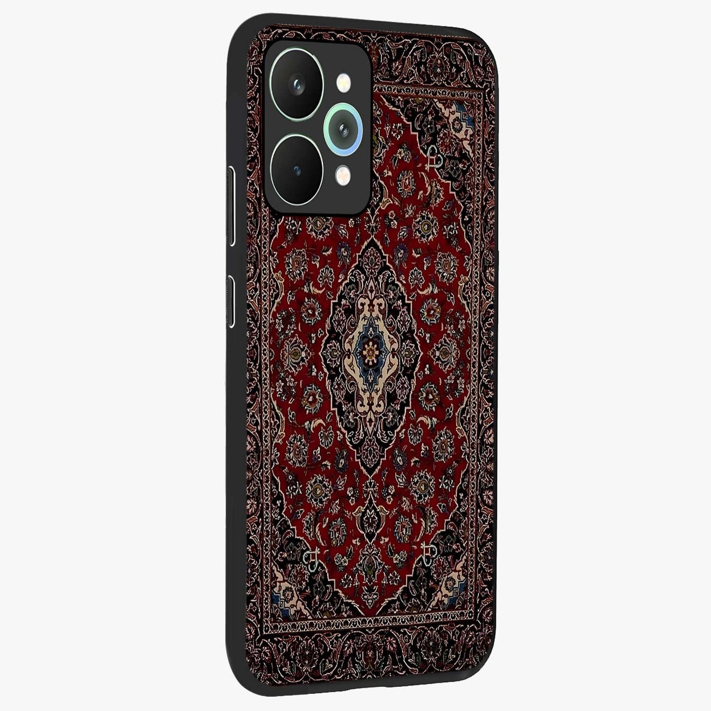 Heritage Carpet Royale Glass Case upright view showcasing detailed ornamental artwork with luxurious traditional theme.