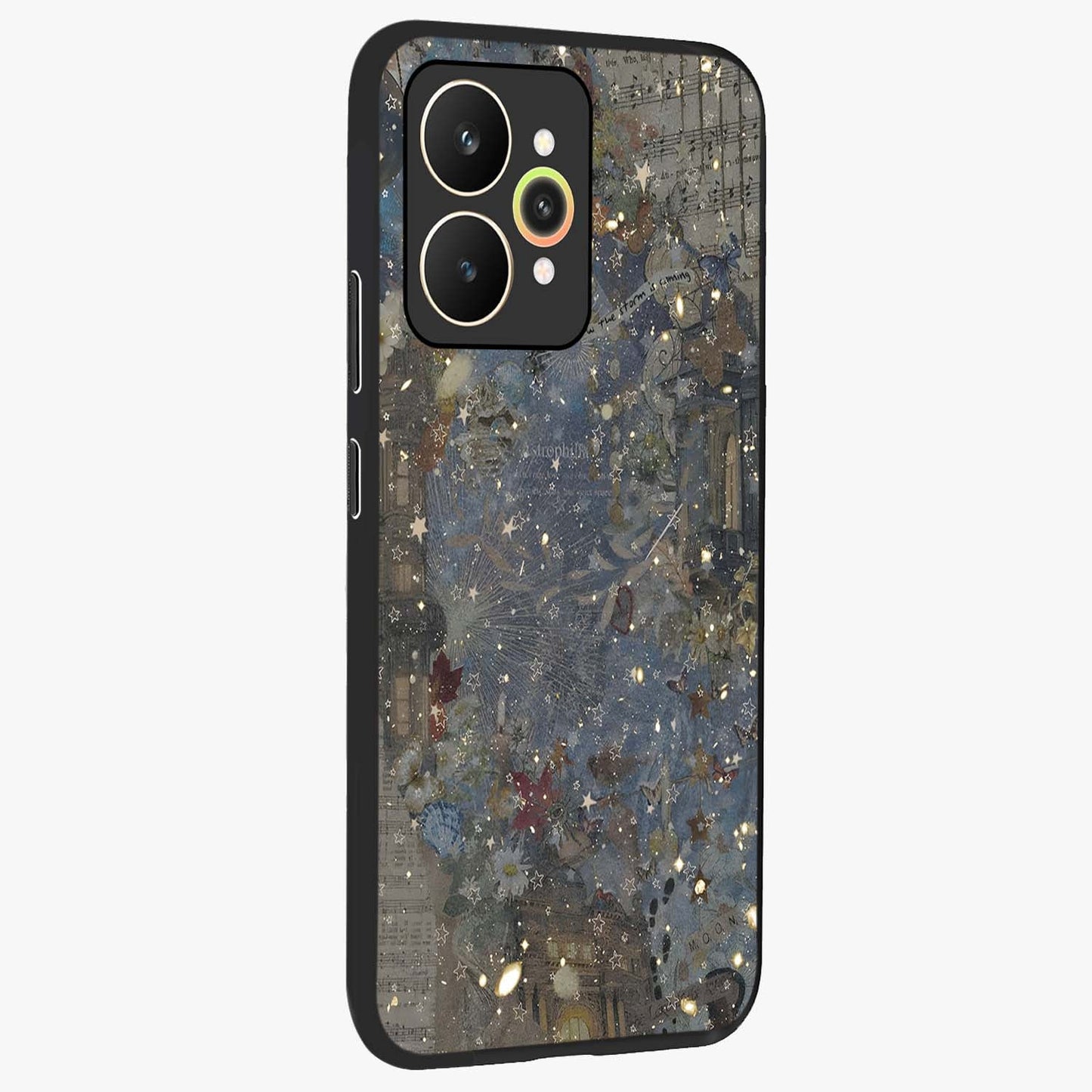 Aesthetic Astrolophia Glass Case upright view showcasing soft aesthetic theme with stylish modern look.