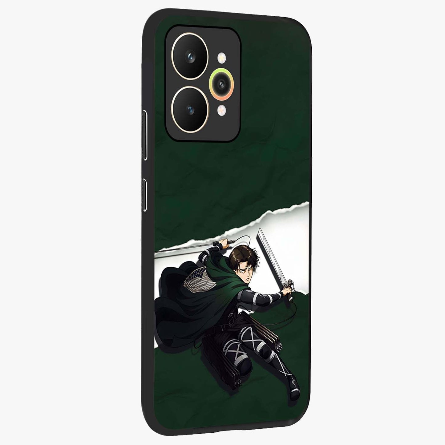 Emerald War Vanguard Glass Case upright view showcasing dramatic warrior artwork with bold fantasy theme.