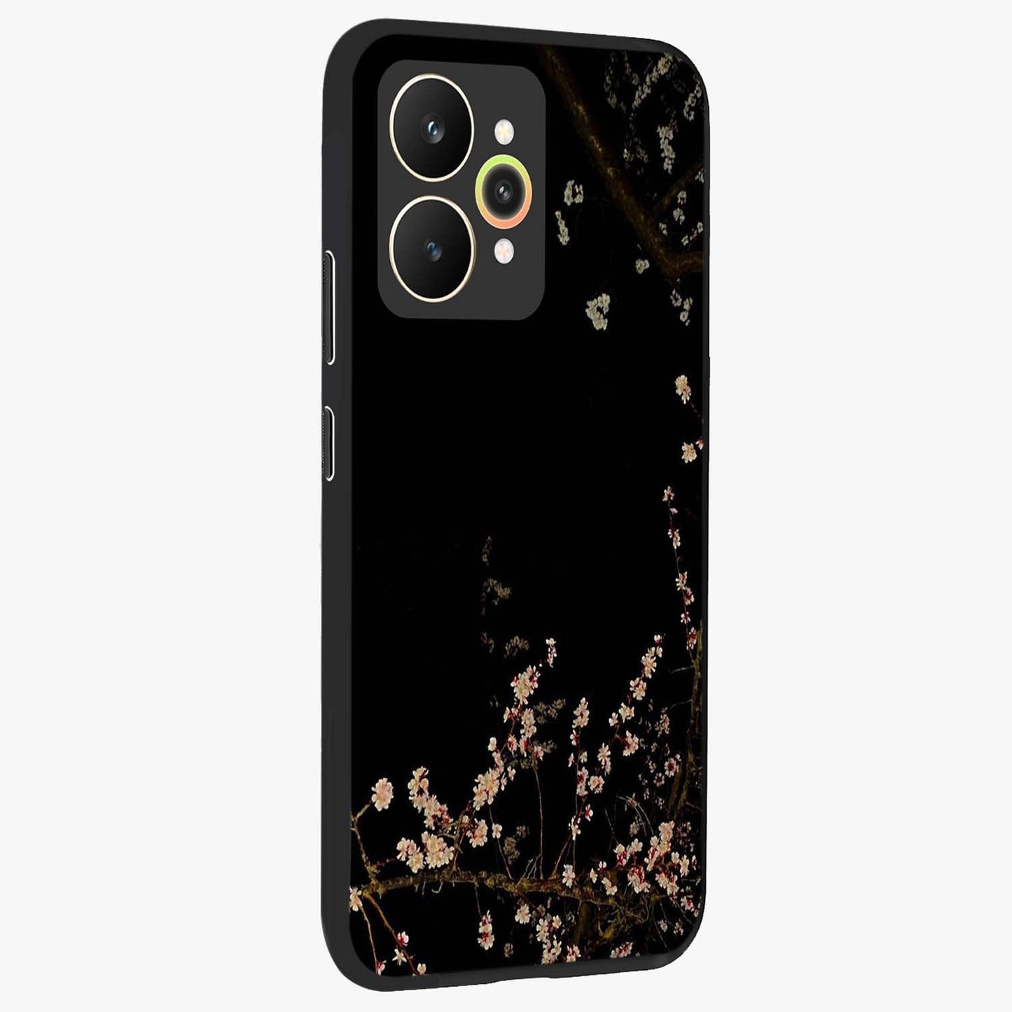 Petal Moon Light With Custom Name Glass Case upright view showcasing elegant floral moon artwork with personalized aesthetic.