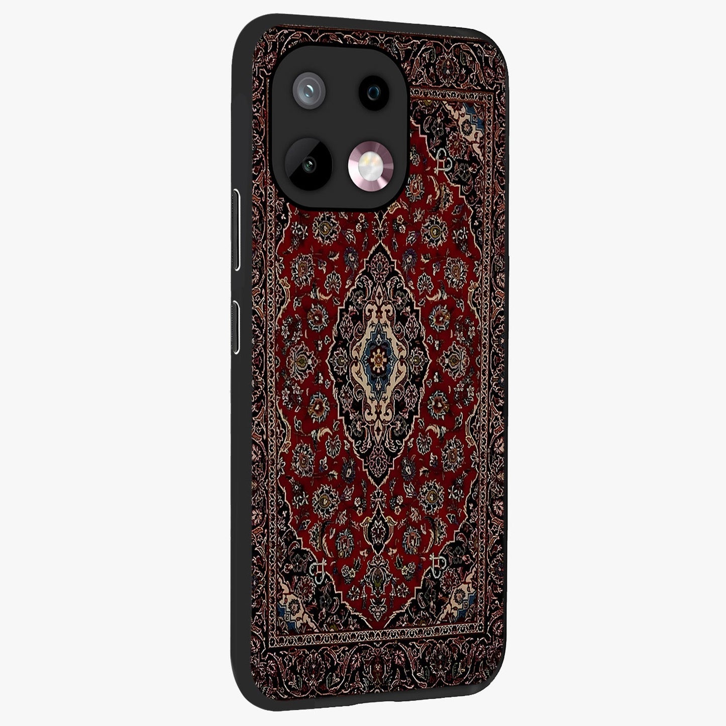 Heritage Carpet Royale Glass Case upright view showcasing detailed ornamental artwork with luxurious traditional theme.