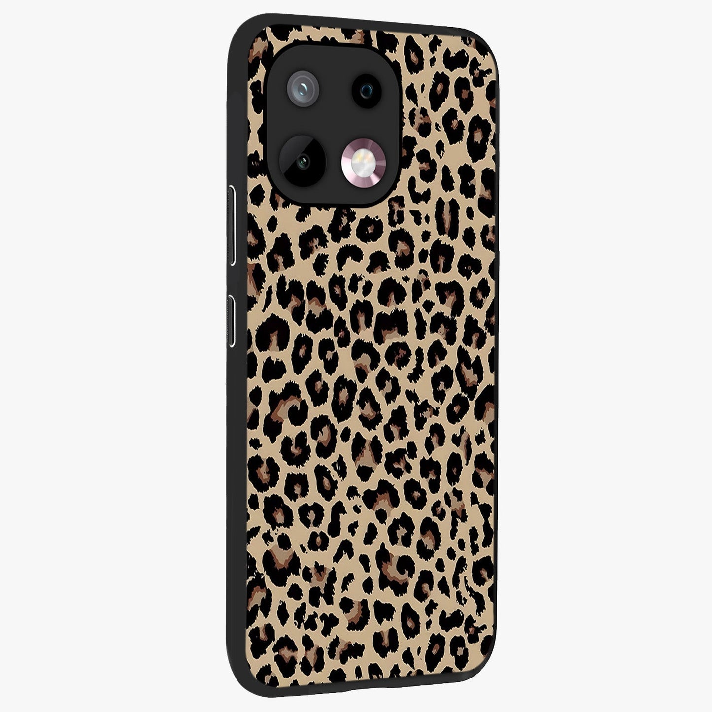 Savage Chic Pattern Glass Case upright view showcasing trendy decorative artwork with edgy fashion theme.