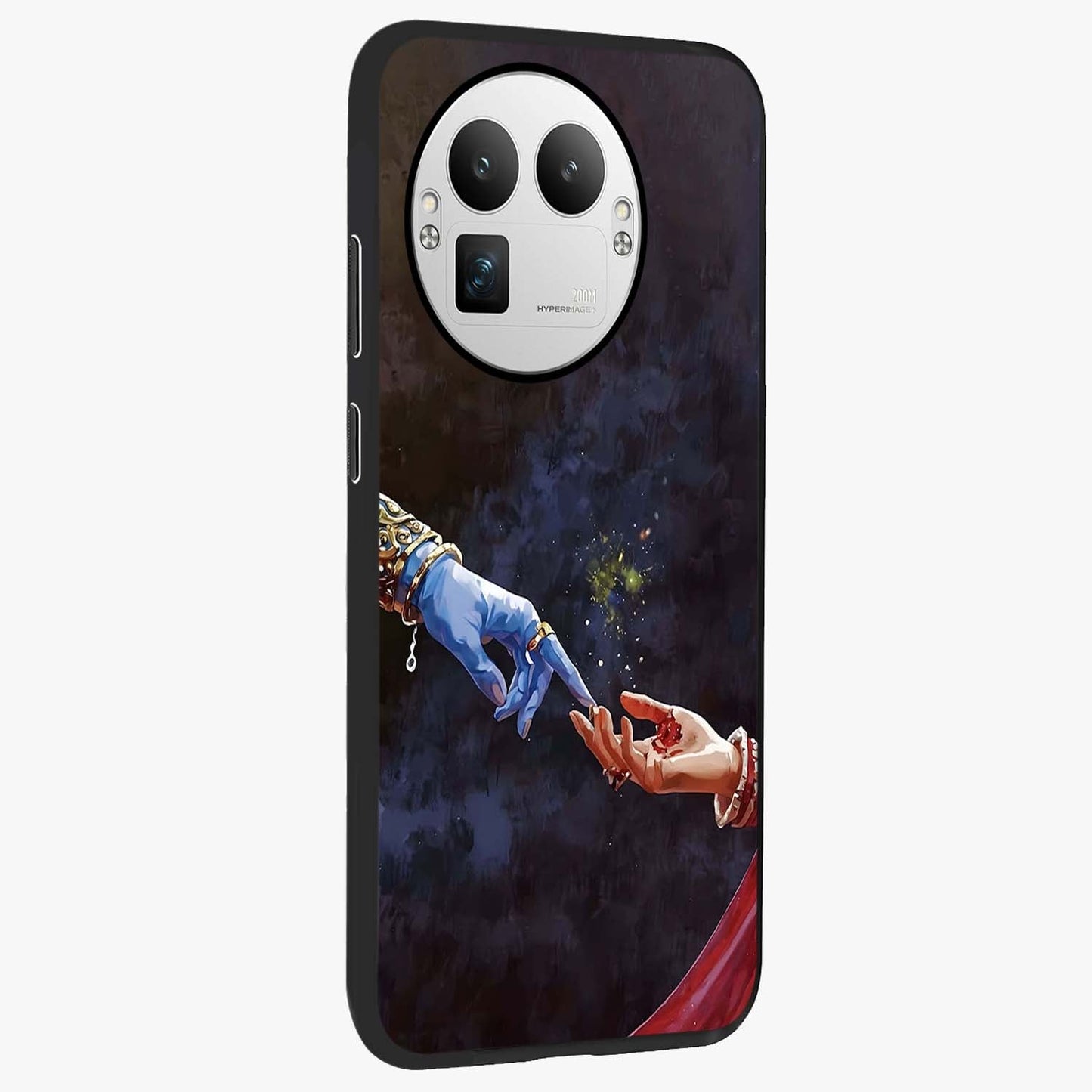 Divine Touch Eternal Glass Case upright view showcasing peaceful spiritual artwork with eternal divine theme.