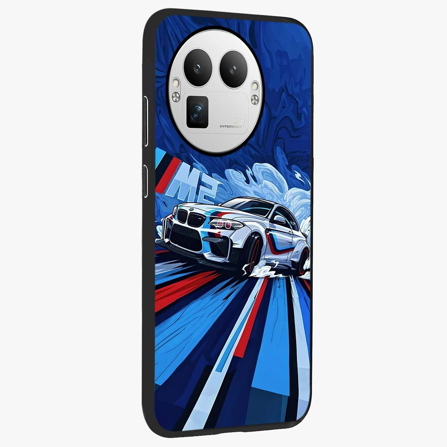 Drift Power Rush Glass Case upright view showcasing high speed racing artwork with bold automotive theme.