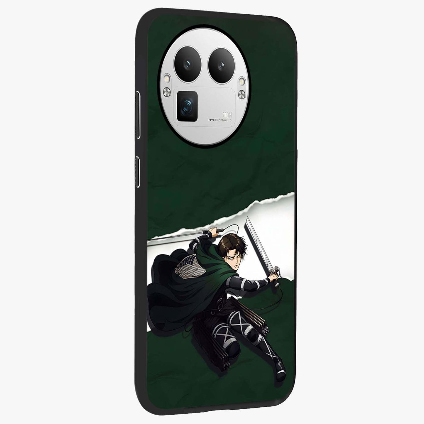 Emerald War Vanguard Glass Case upright view showcasing dramatic warrior artwork with bold fantasy theme.