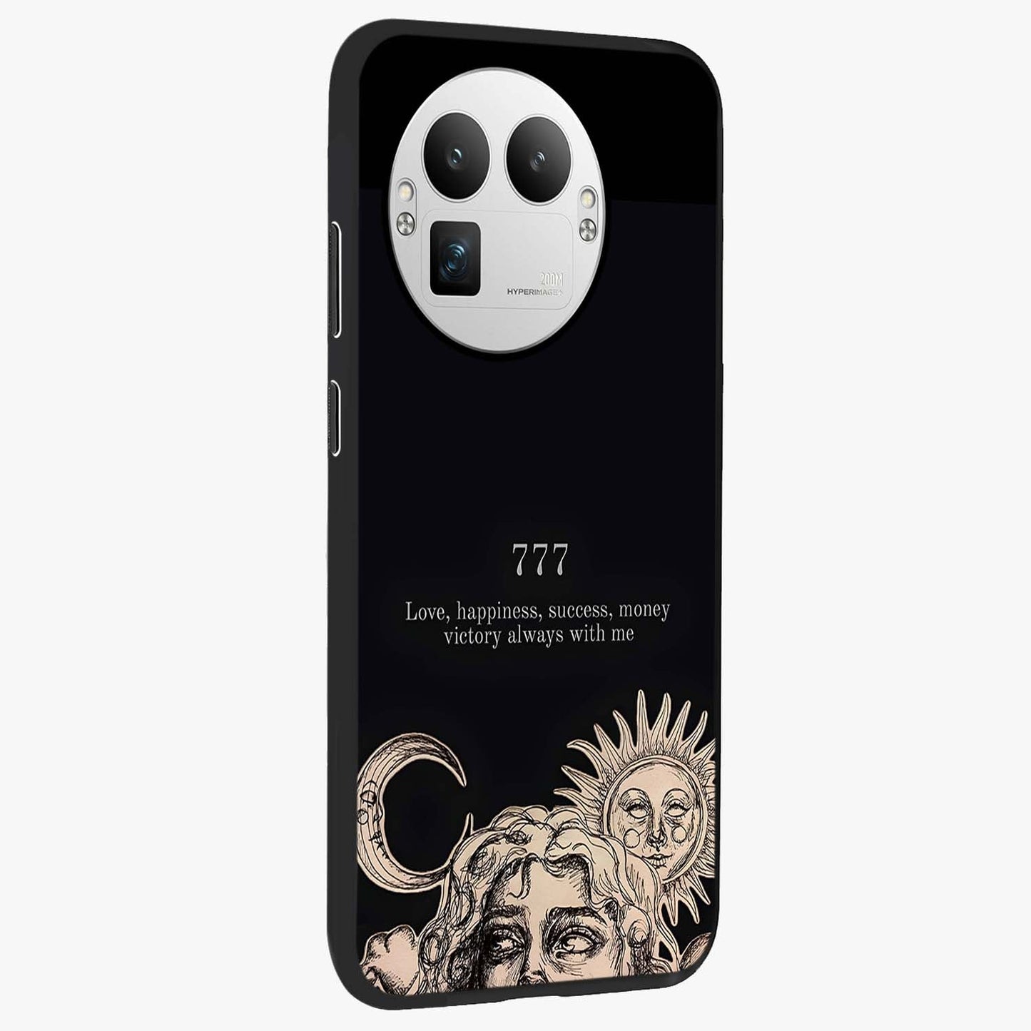 Mystic Victory Aura Glass Case upright view showcasing powerful victory themed artwork with spiritual energy vibe.