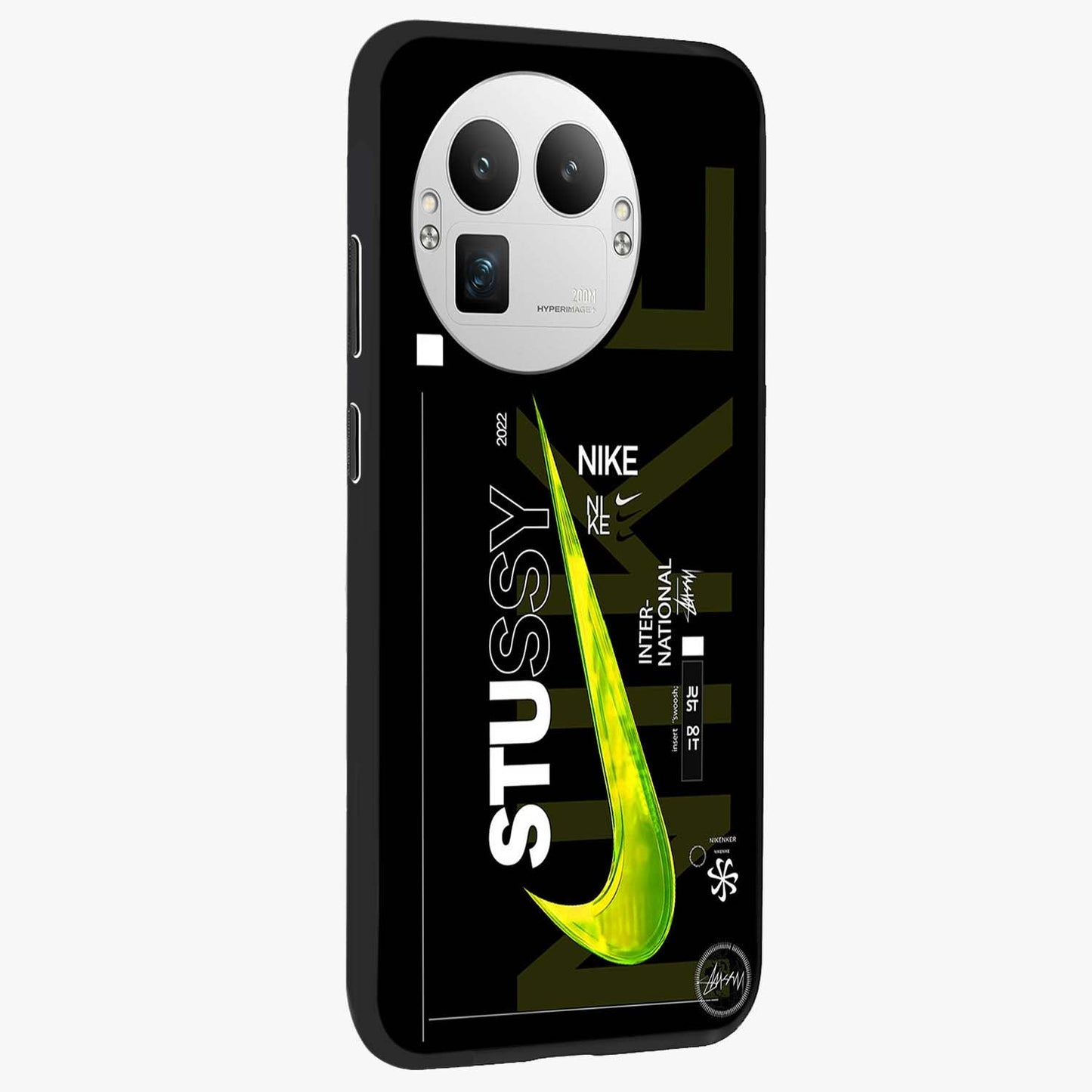 Neon Street Edition Glass Case upright view showcasing colorful neon artwork with modern street culture theme.