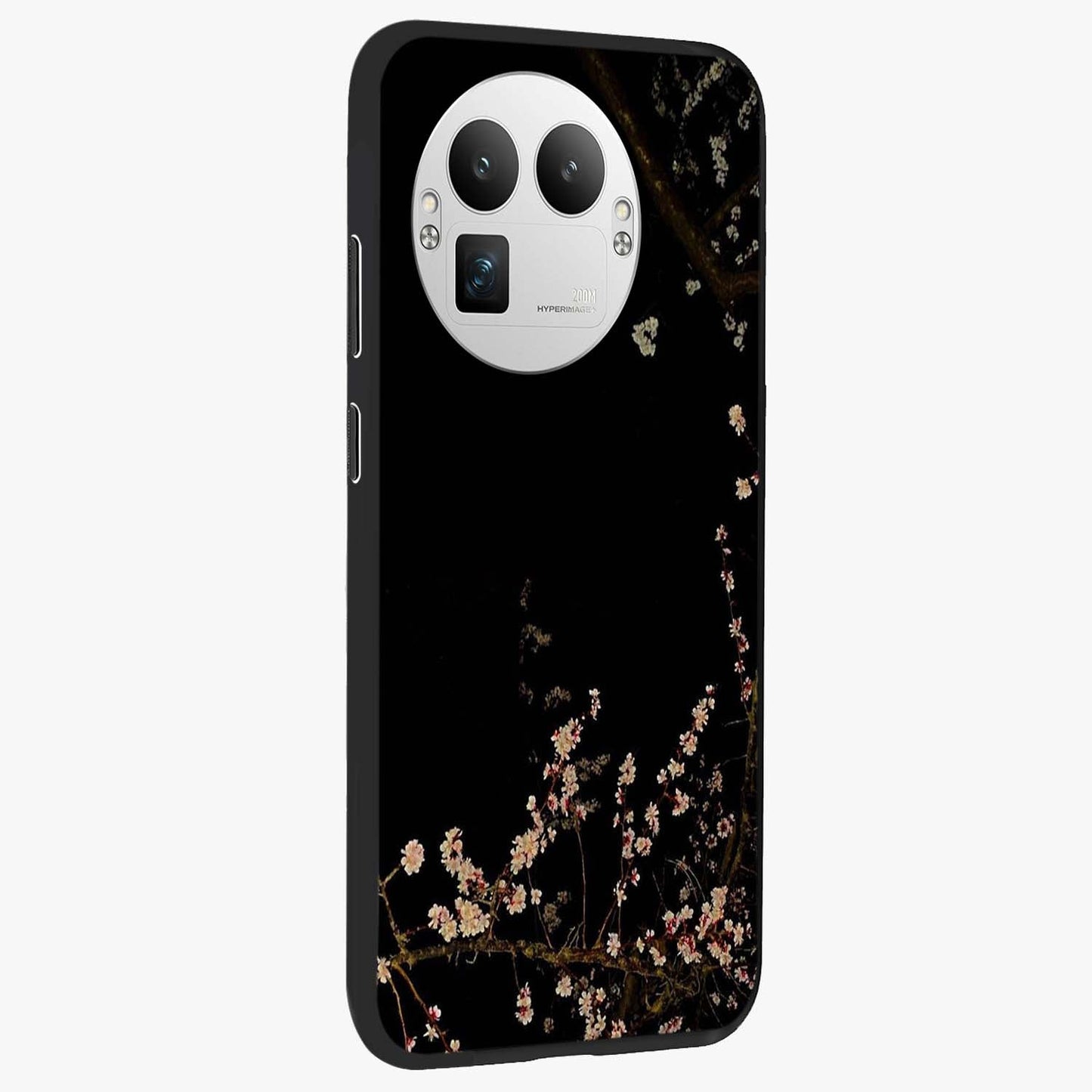 Petal Moon Light With Custom Name Glass Case upright view showcasing elegant floral moon artwork with personalized aesthetic.