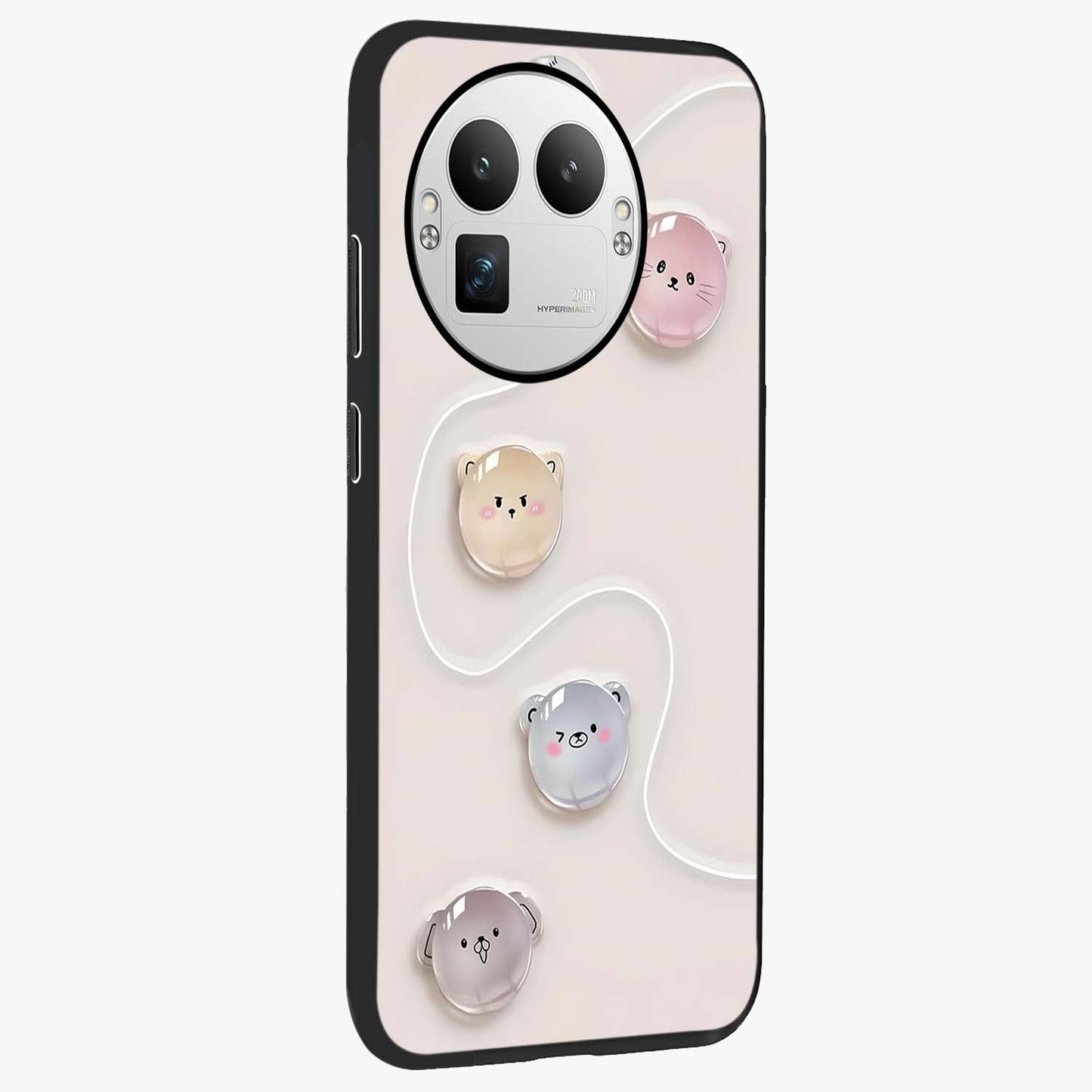 Puffy Face Parade Glass Case upright view showcasing adorable character artwork with cheerful animated theme.