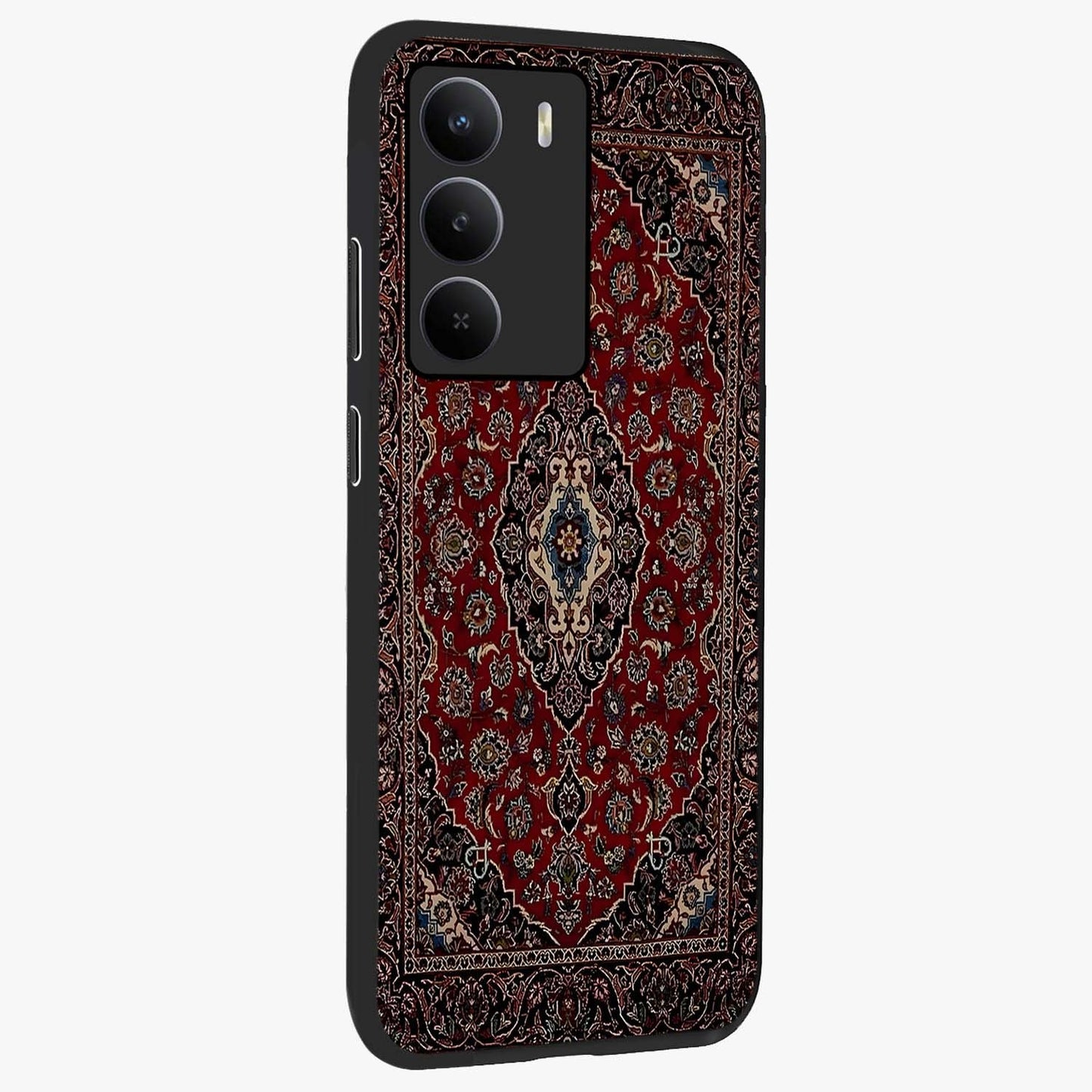 Heritage Carpet Royale Glass Case upright view showcasing detailed ornamental artwork with luxurious traditional theme.