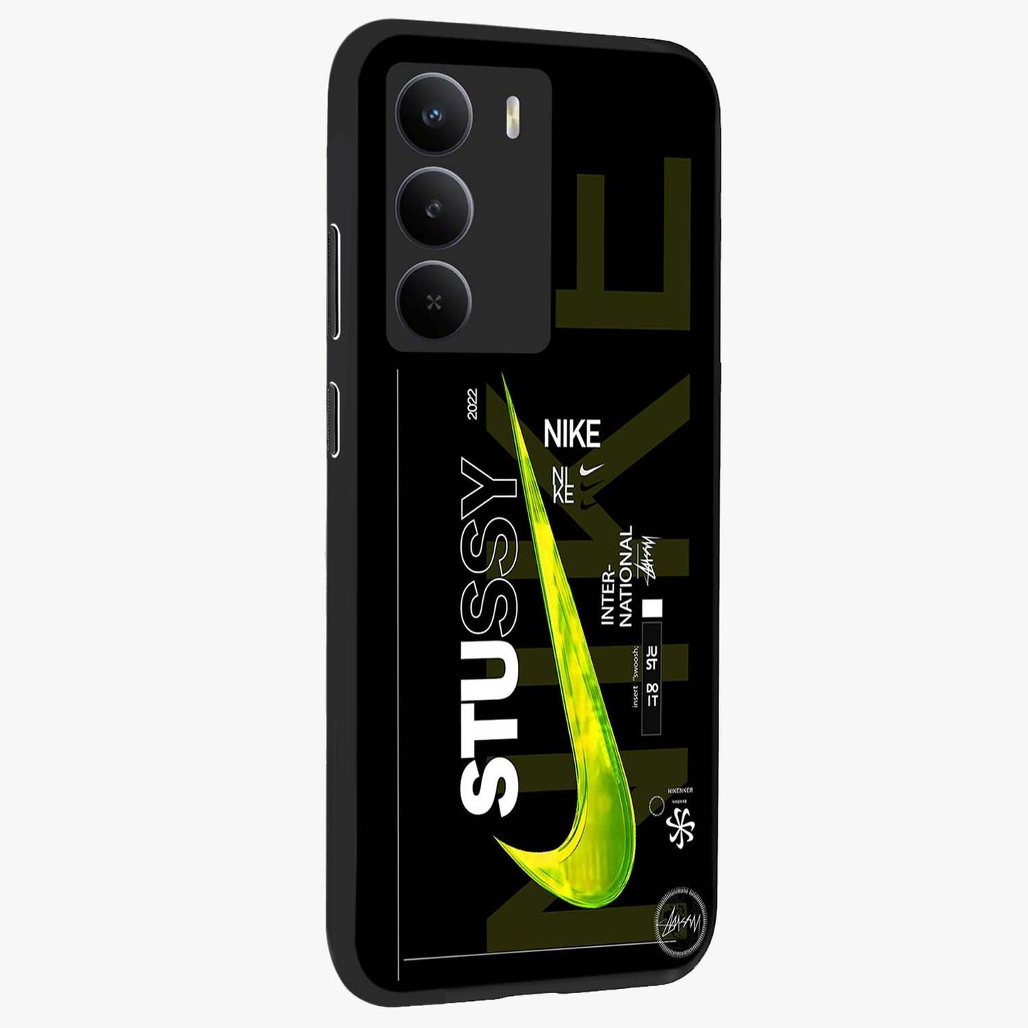 Neon Street Edition Glass Case upright view showcasing colorful neon artwork with modern street culture theme.