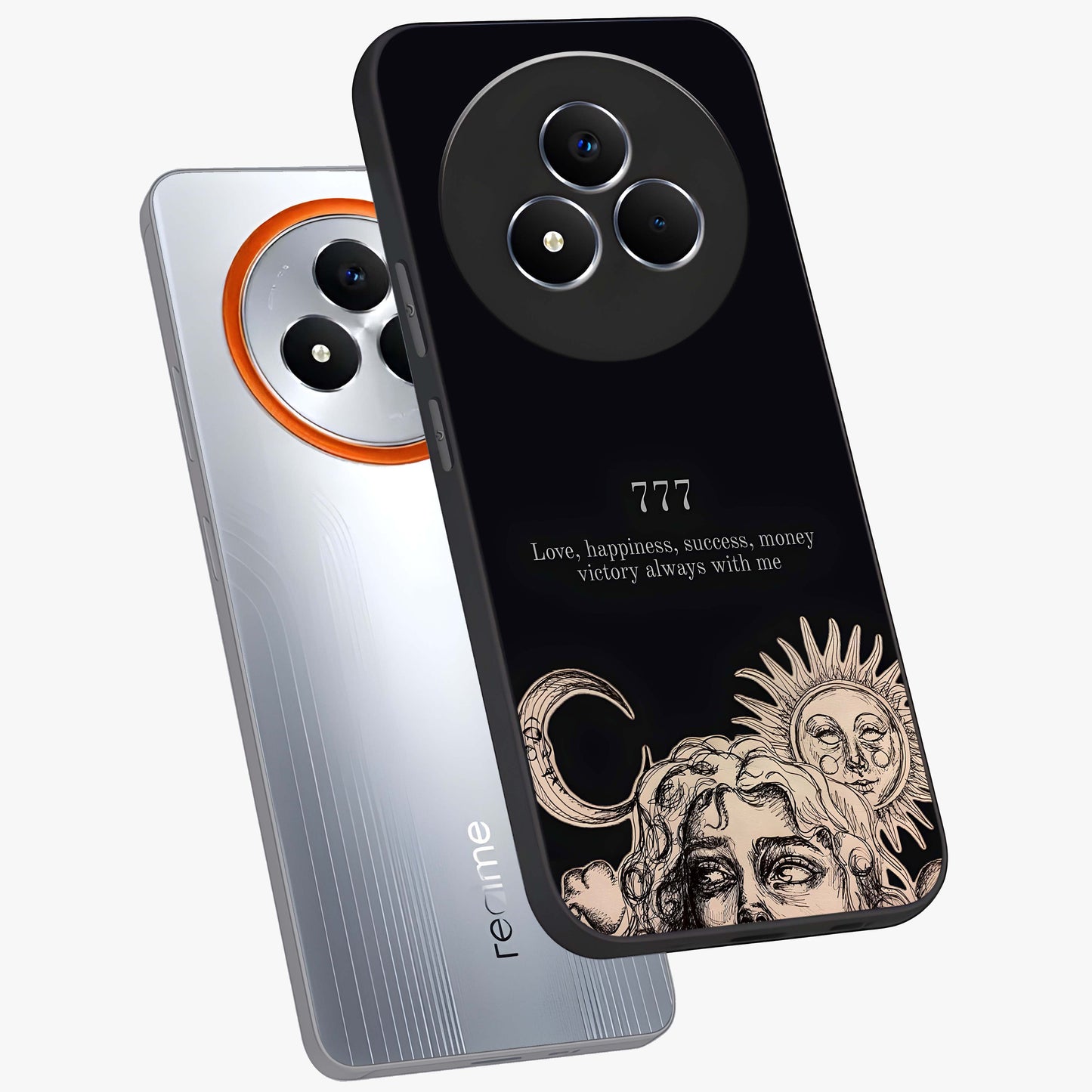 Mystic Victory Aura Glass Case displayed in angled mockup highlighting energetic aura design with bold mystical aesthetic.