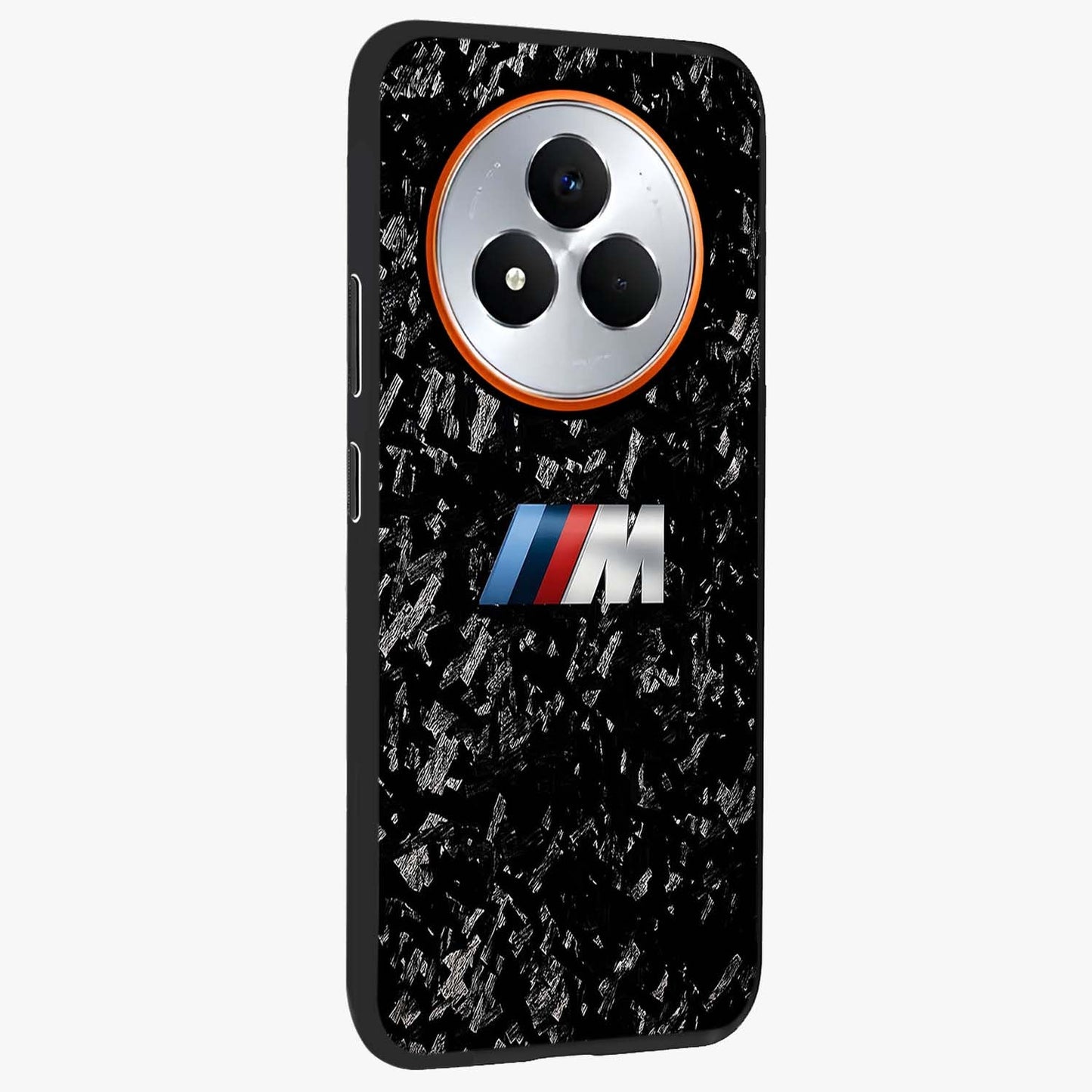 Carbon Speed Mark Glass Case upright view showcasing modern carbon speed graphic with bold automotive theme.