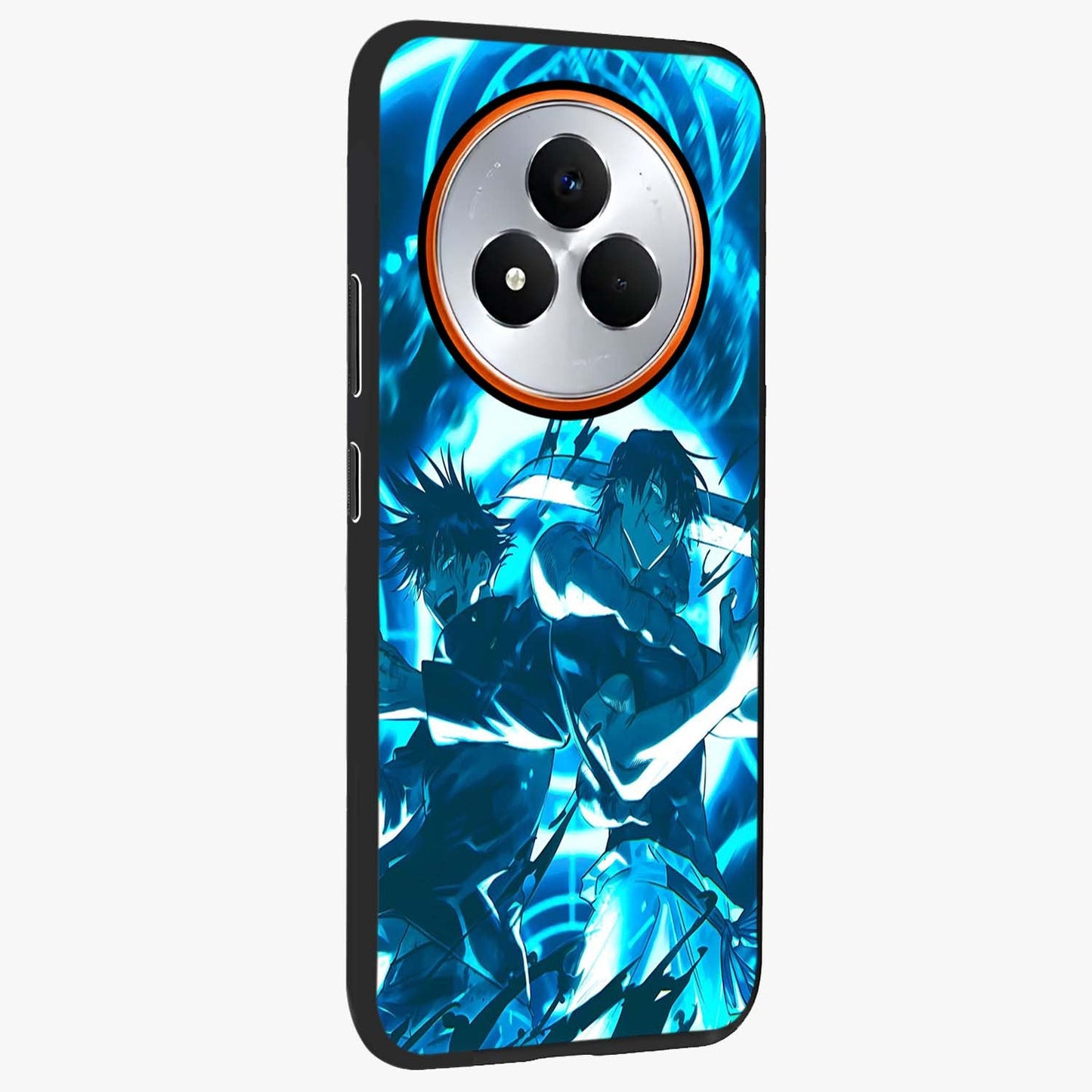 Cursed Energy Clash Glass Case upright view showcasing dramatic clash artwork with bold supernatural theme.