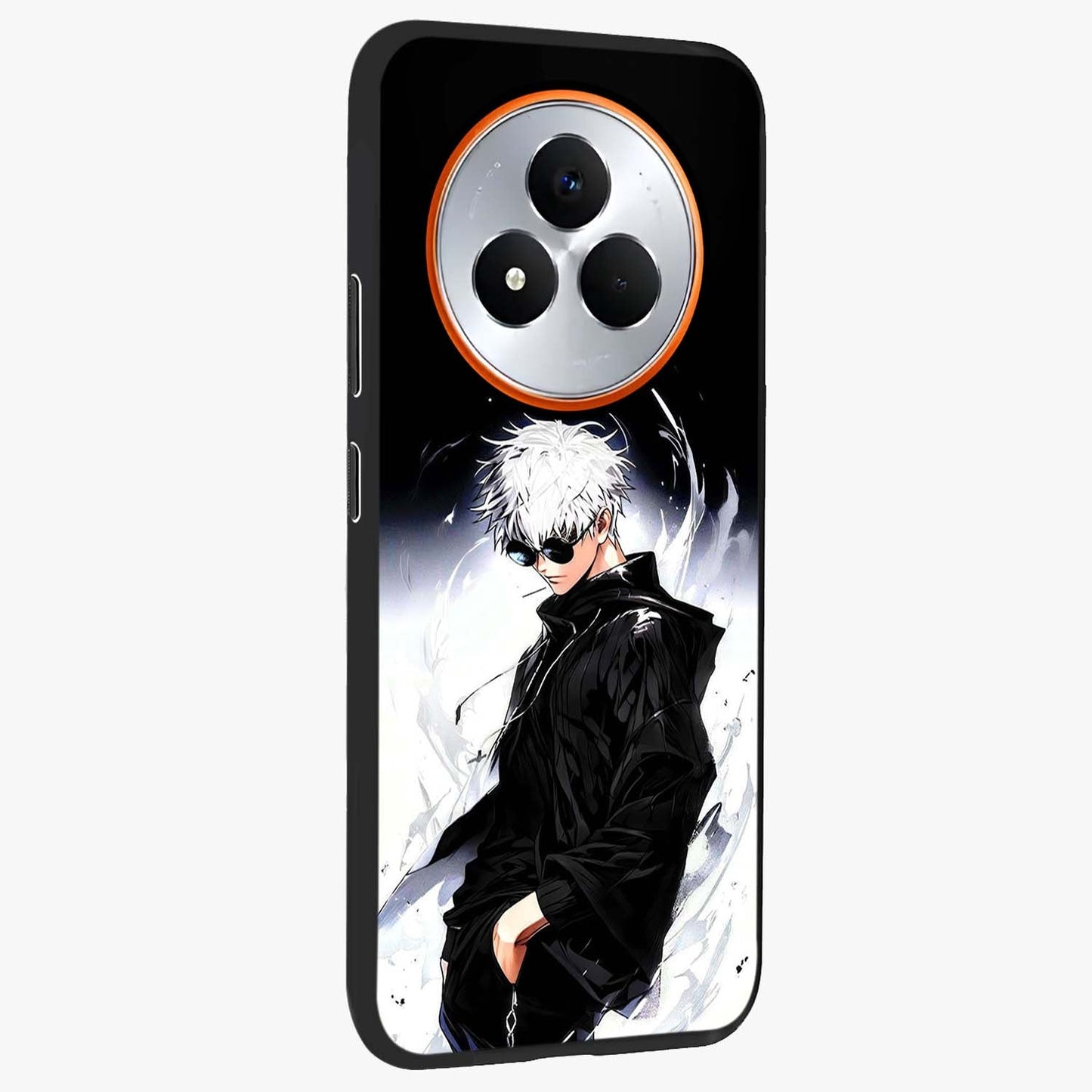 Limitless Shadow King Glass Case upright view showcasing bold shadow warrior artwork with epic fantasy theme.