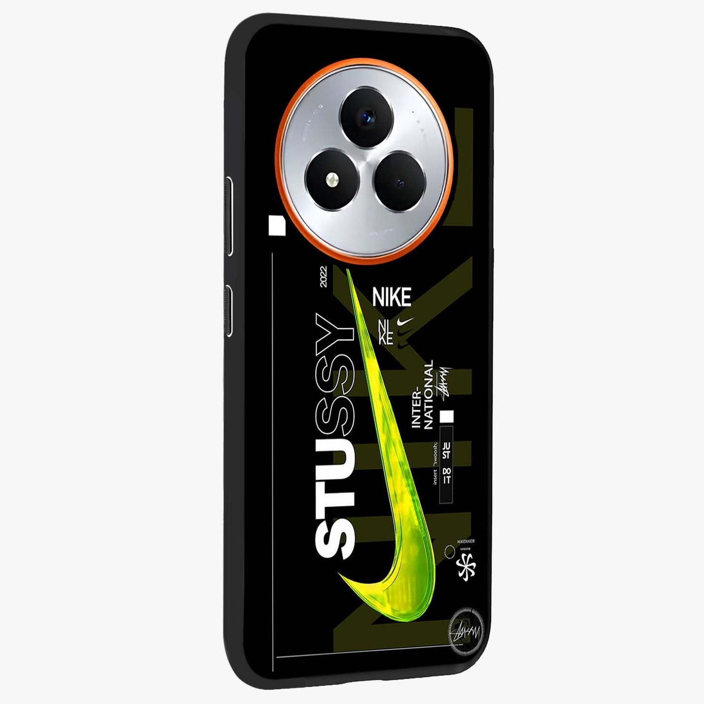 Neon Street Edition Glass Case upright view showcasing colorful neon artwork with modern street culture theme.