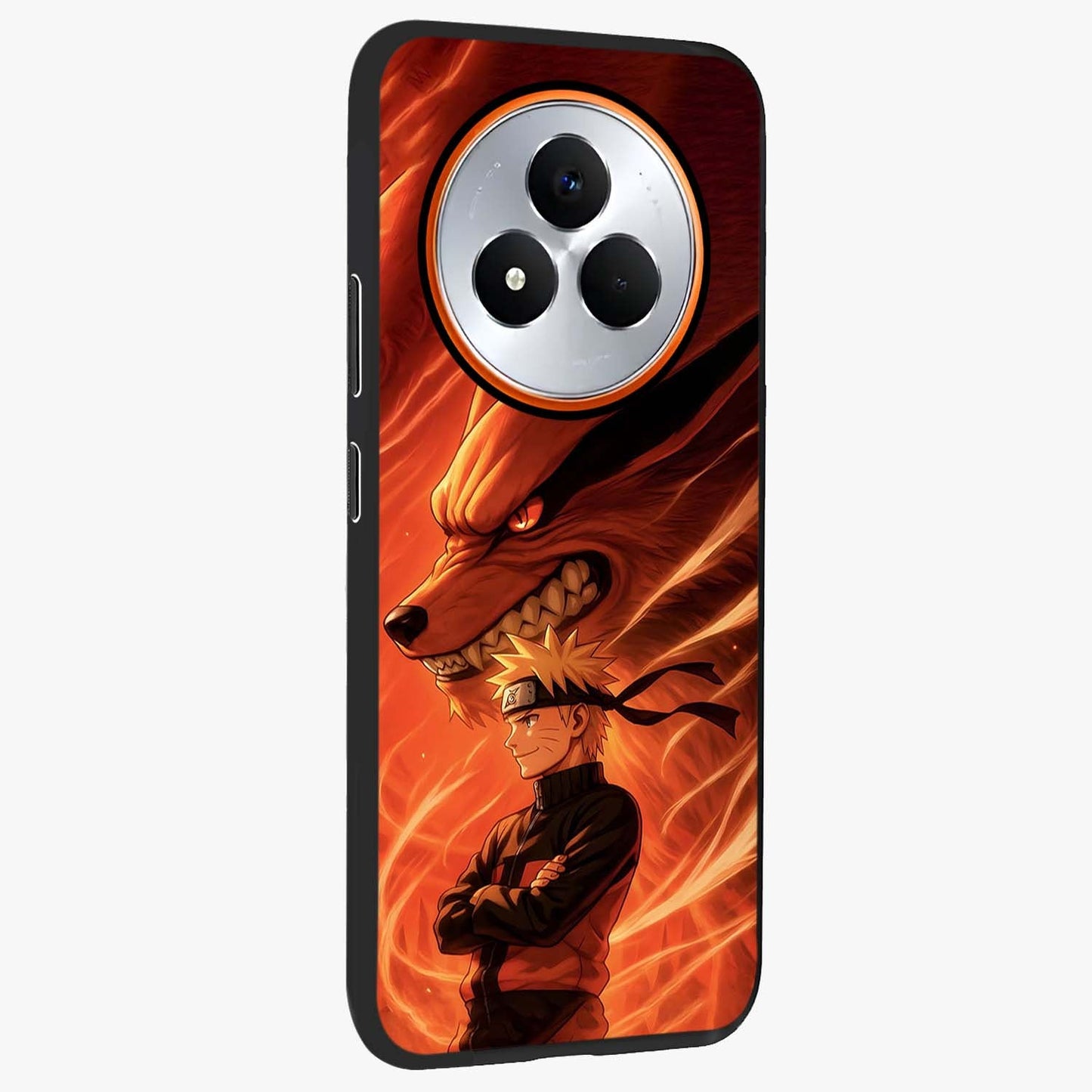 Nine Tails Legacy Glass Case upright view showcasing dramatic nine-tails artwork with intense anime themed design.