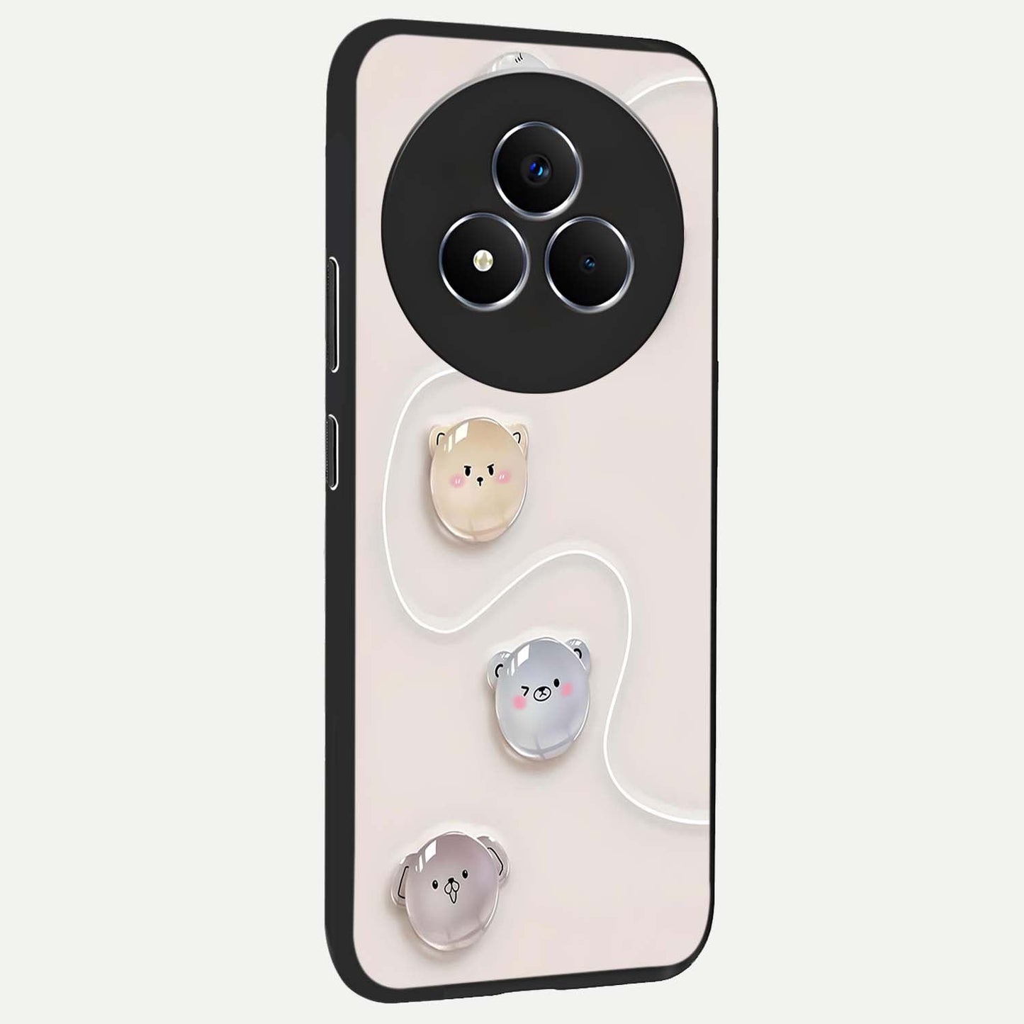 Puffy Face Parade Glass Case upright view showcasing adorable character artwork with cheerful animated theme.