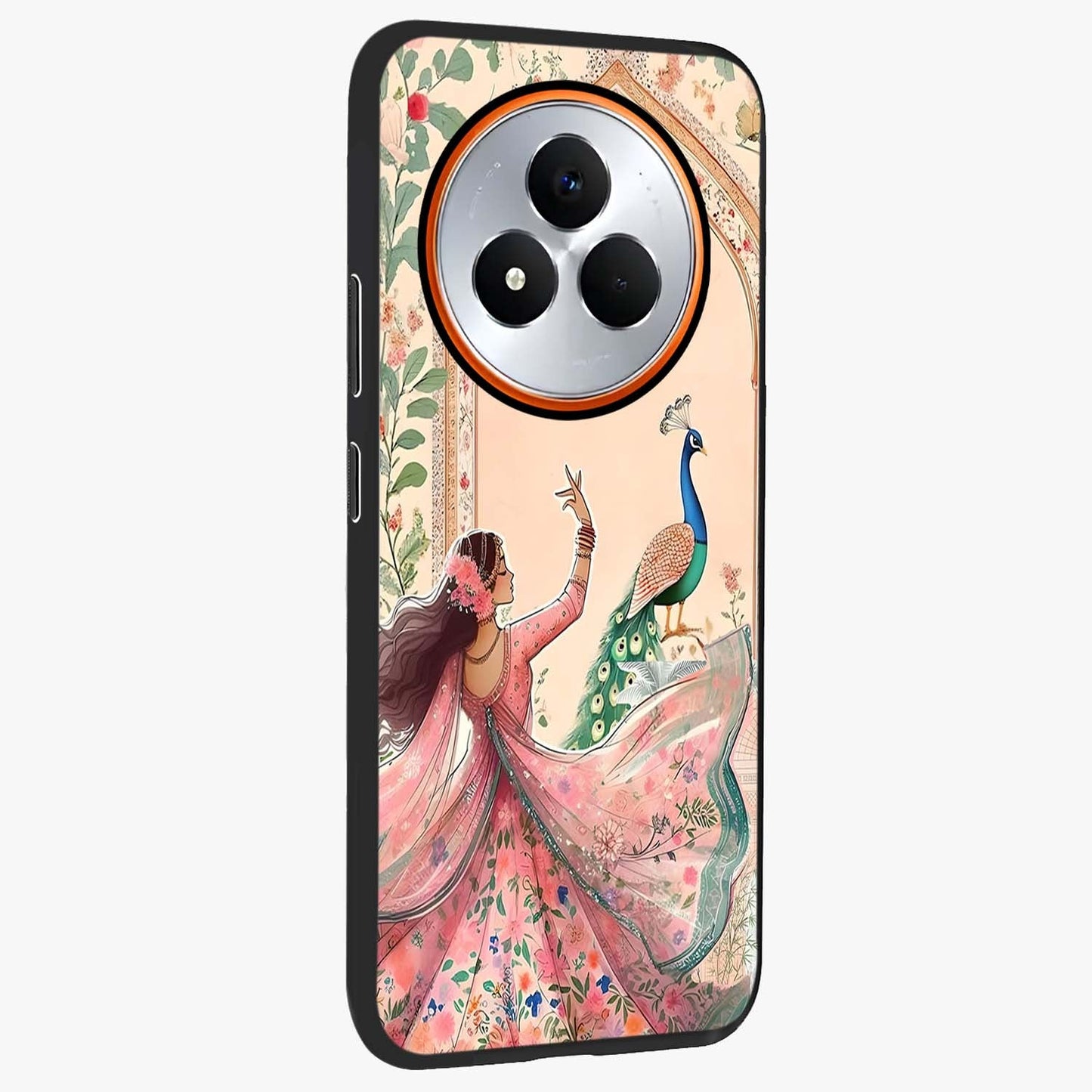 Royal Grace Muse Glass Case upright view showcasing stylish artistic artwork with sophisticated royal theme.