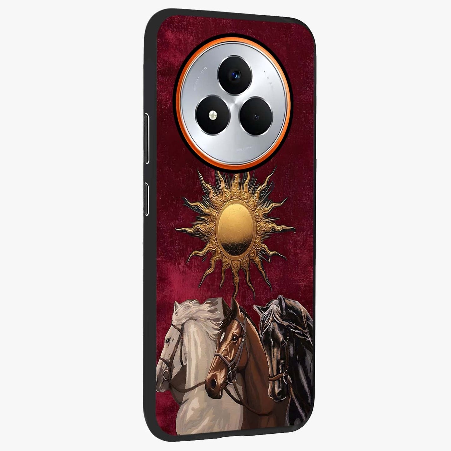 Solar Riders Glass Case upright view showcasing energetic rider artwork with bold adventure theme.
