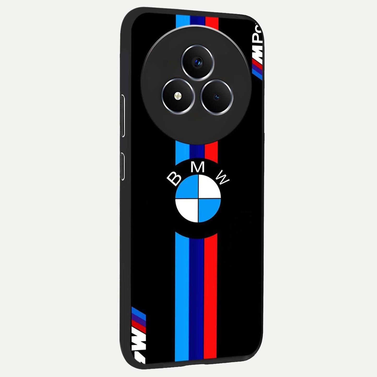 Turbo BMW Beast Glass Case upright view showcasing powerful car artwork with modern motorsport theme.