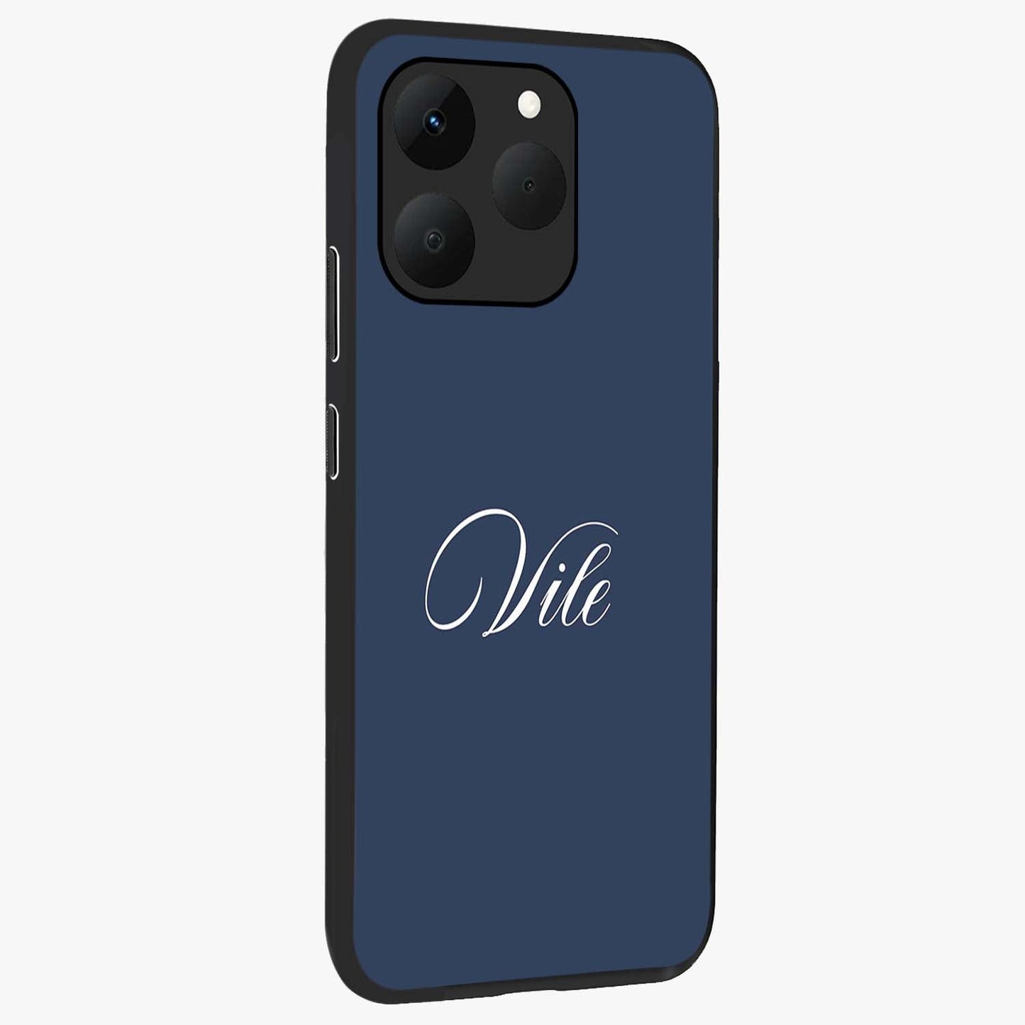 Blue Vintage Floral Pattern Glass Case displayed in angled mockup highlighting classic blue floral pattern and retro aesthetic design.