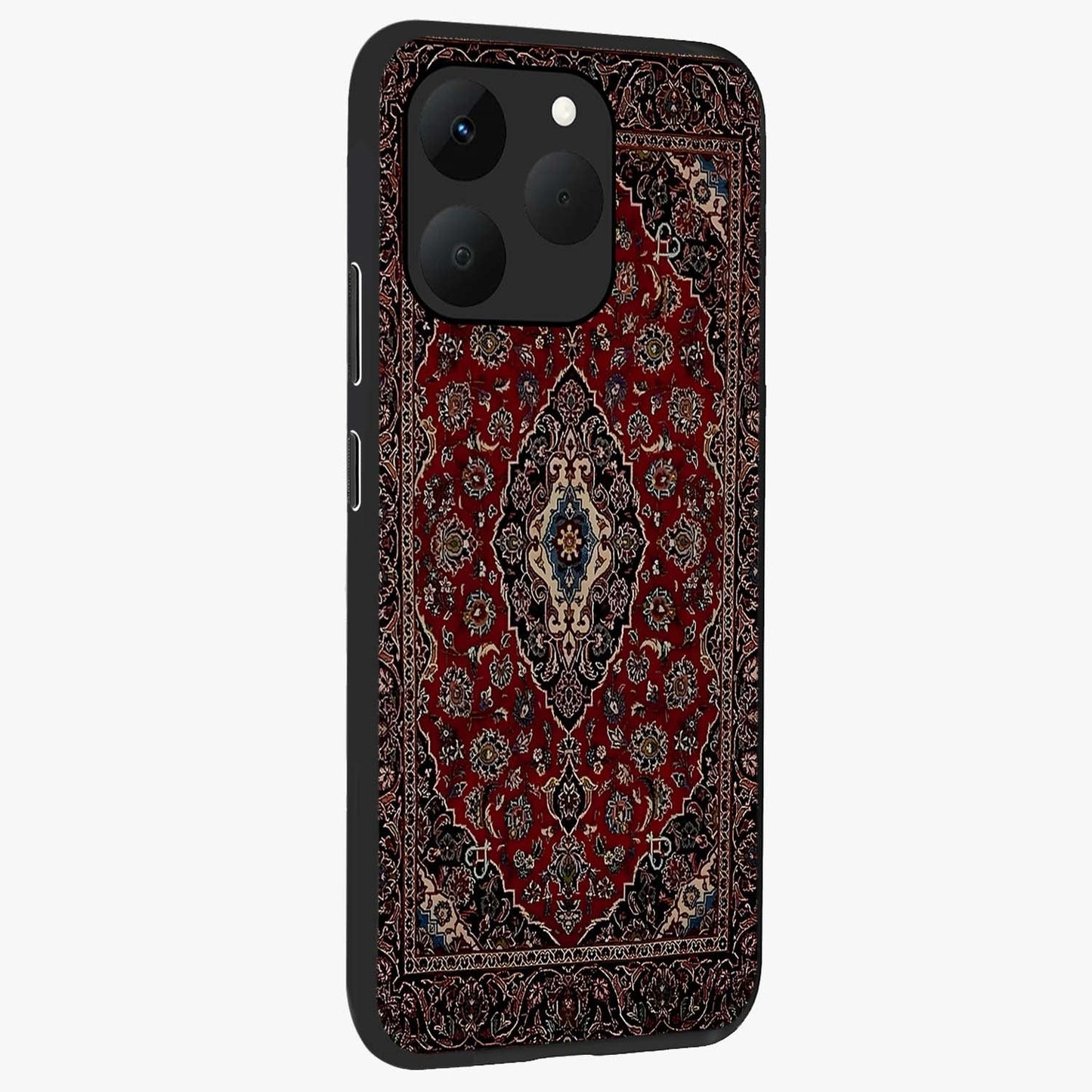 Heritage Carpet Royale Glass Case upright view showcasing detailed ornamental artwork with luxurious traditional theme.