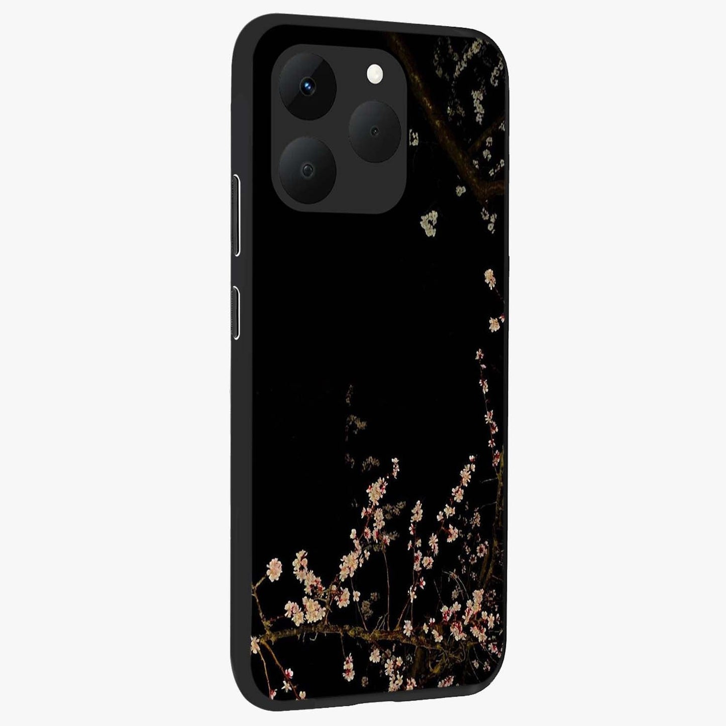 Petal Moon Light With Custom Name Glass Case upright view showcasing elegant floral moon artwork with personalized aesthetic.