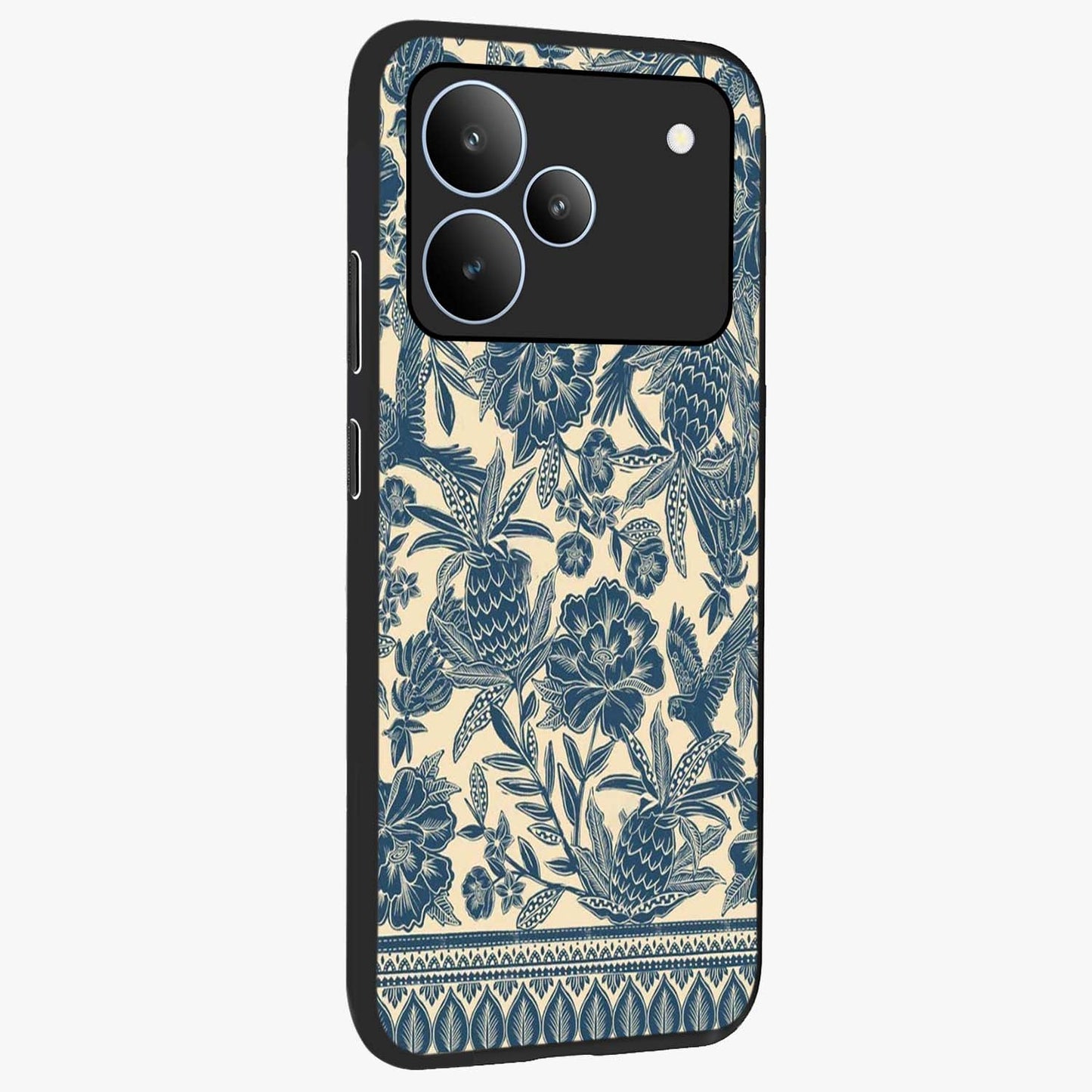 Heirloom Wild Bloom Glass Case upright view showcasing delicate wildflower artwork with timeless floral theme.