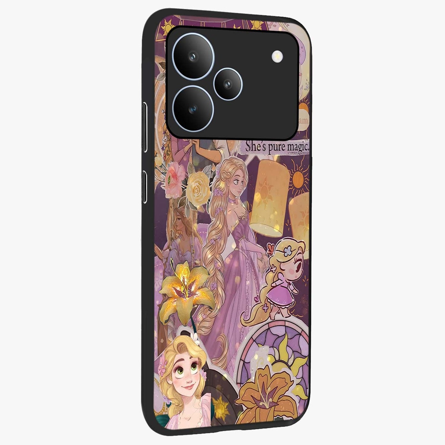 Magical Tangled Dream Glass Case upright view showcasing enchanting artistic artwork with dreamy fantasy theme.