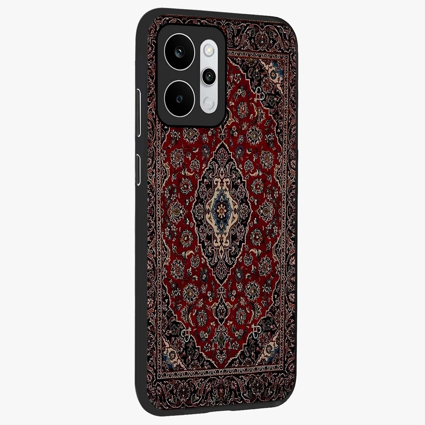 Heritage Carpet Royale Glass Case upright view showcasing detailed ornamental artwork with luxurious traditional theme.