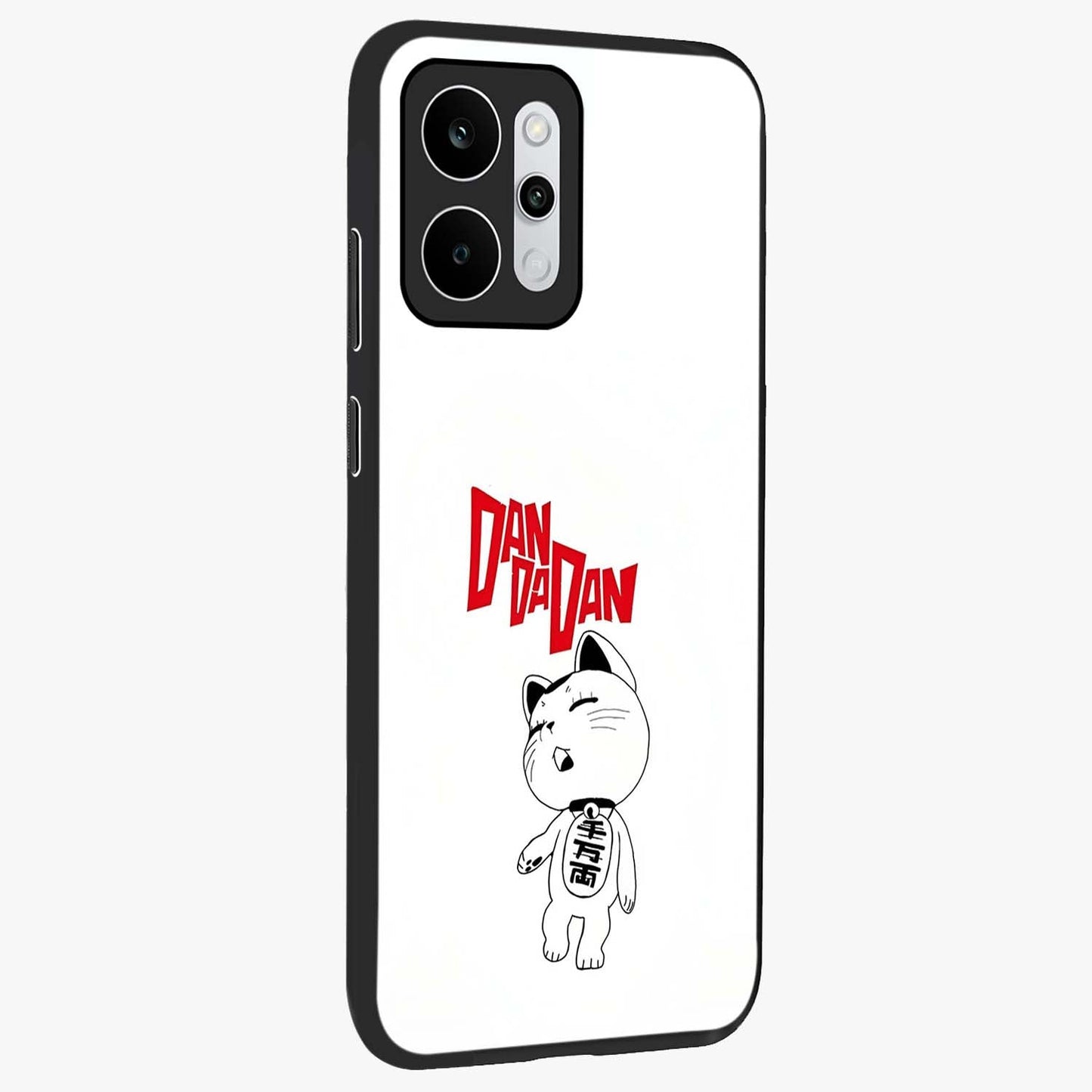 Playful Spirit Charm Glass Case upright view showcasing vibrant charm artwork with fun artistic theme.