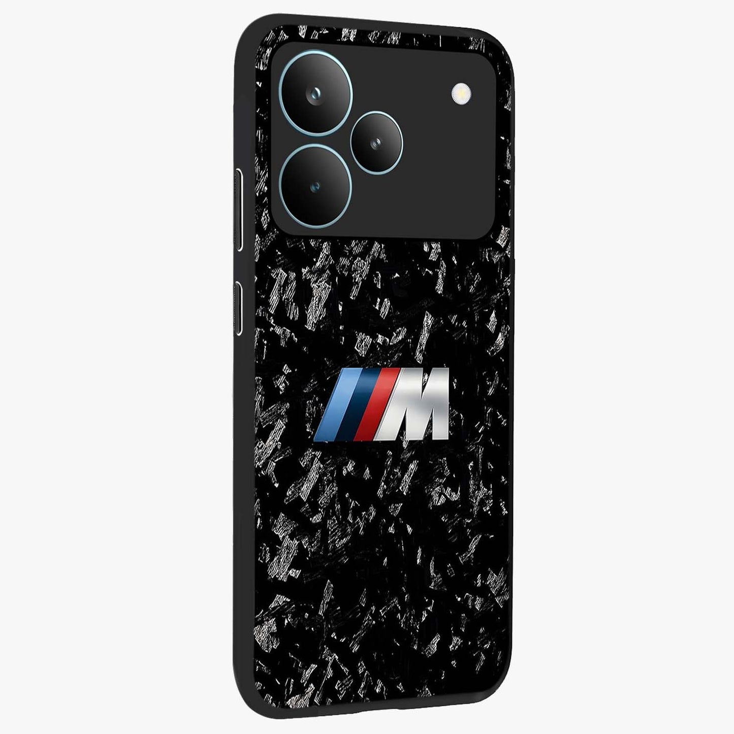 Carbon Speed Mark Glass Case upright view showcasing modern carbon speed graphic with bold automotive theme.