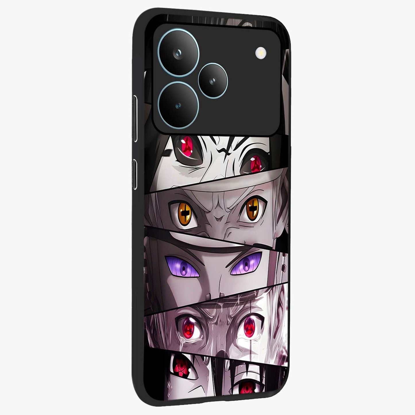 Eyes of Destiny Glass Case upright view showcasing symbolic eye artwork with dramatic artistic theme.