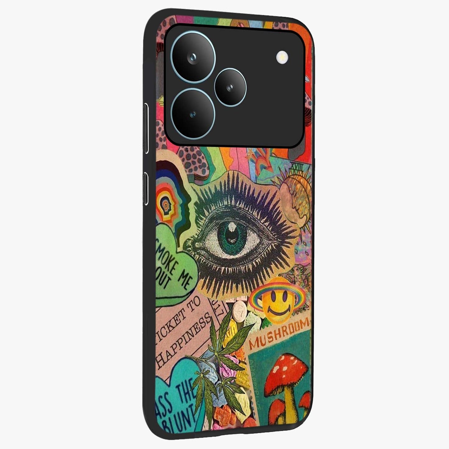 Mystic Eye Wonderland Glass Case upright view showcasing symbolic eye artwork with mysterious fantasy theme.