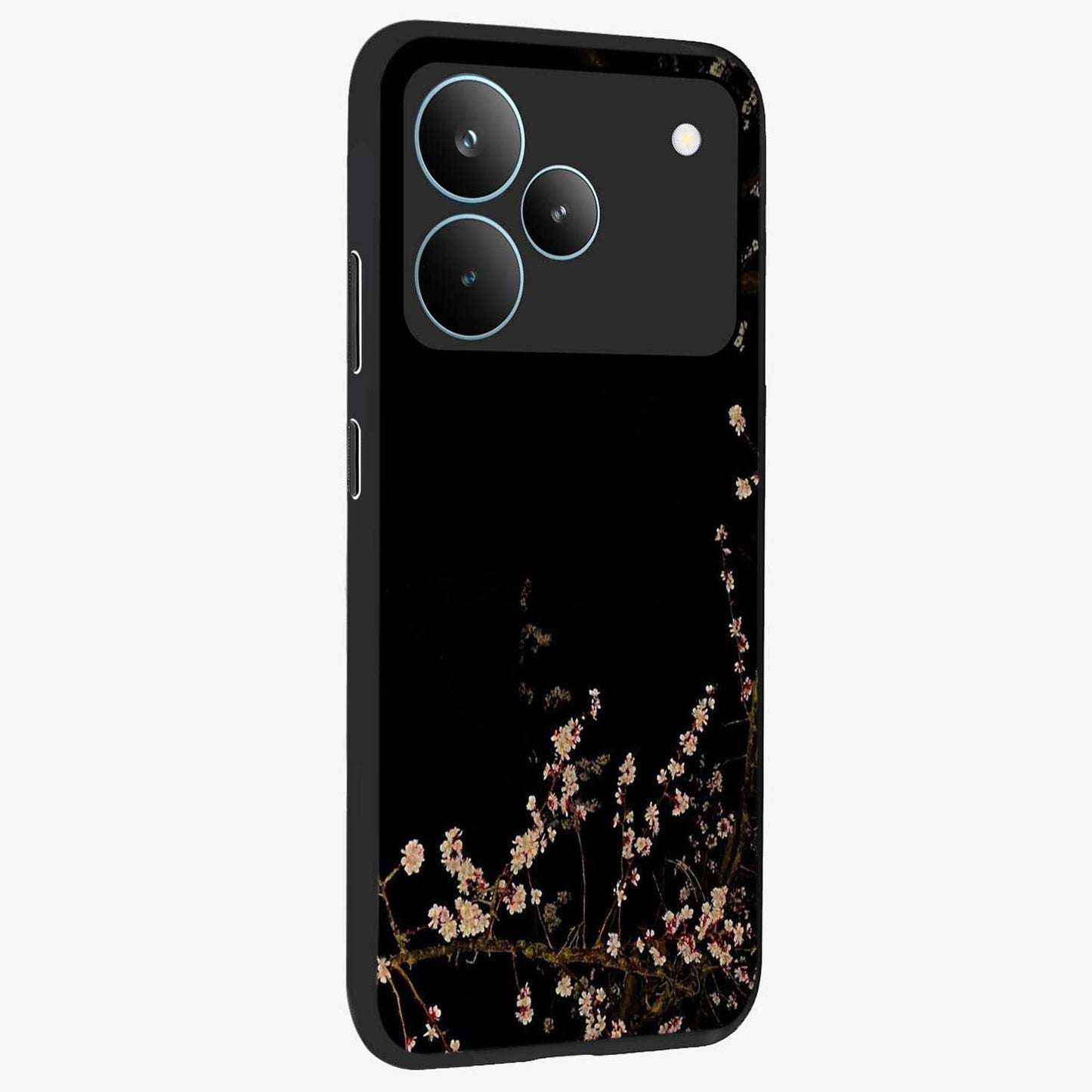 Petal Moon Light With Custom Name Glass Case upright view showcasing elegant floral moon artwork with personalized aesthetic.