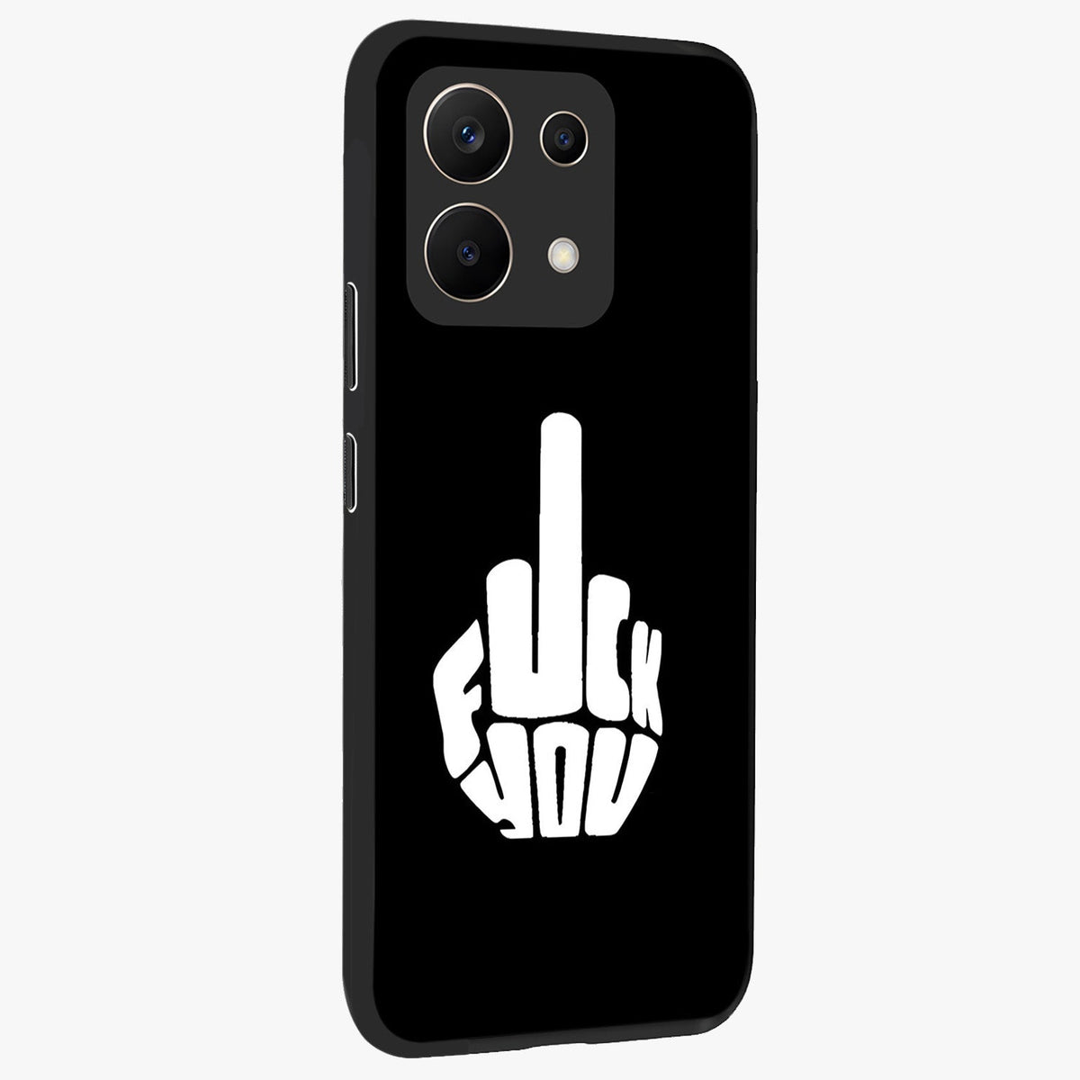 Rebel Mode On Glass Case upright view showcasing striking statement artwork with bold rebellious theme.